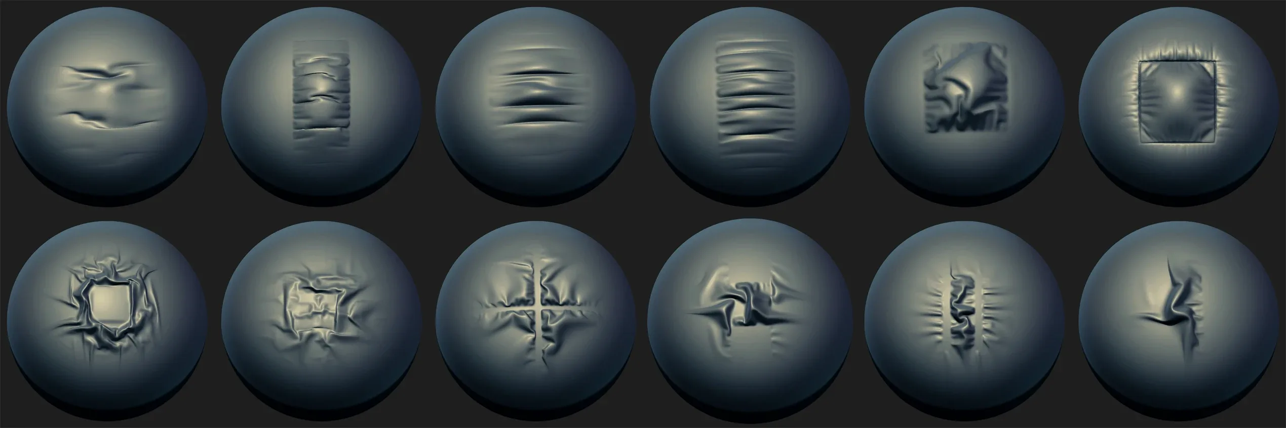 Cloth Wrinkles VDM Brushes + Alpha Vol. 5