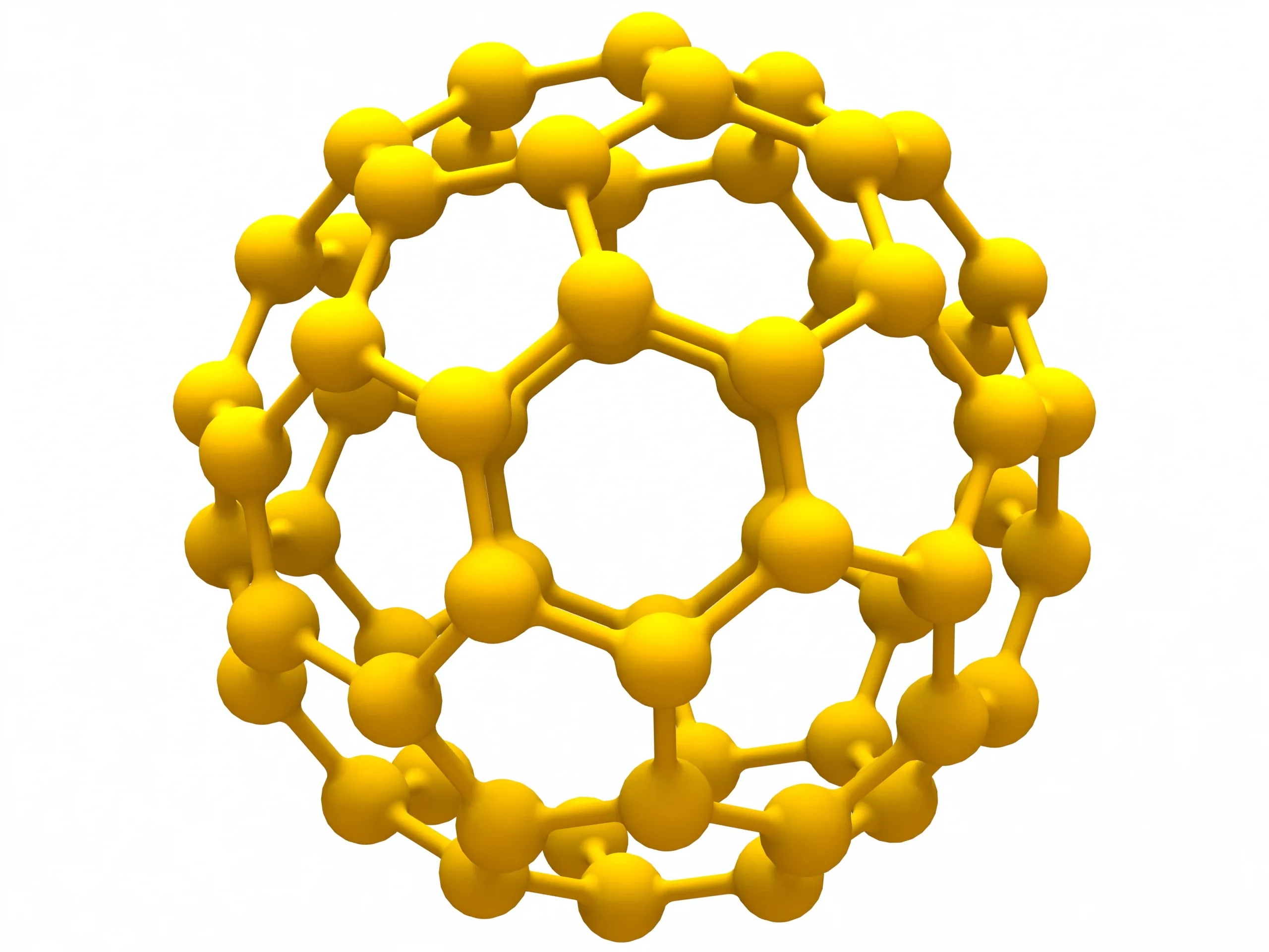 Truncated Icosahedron with Atoms