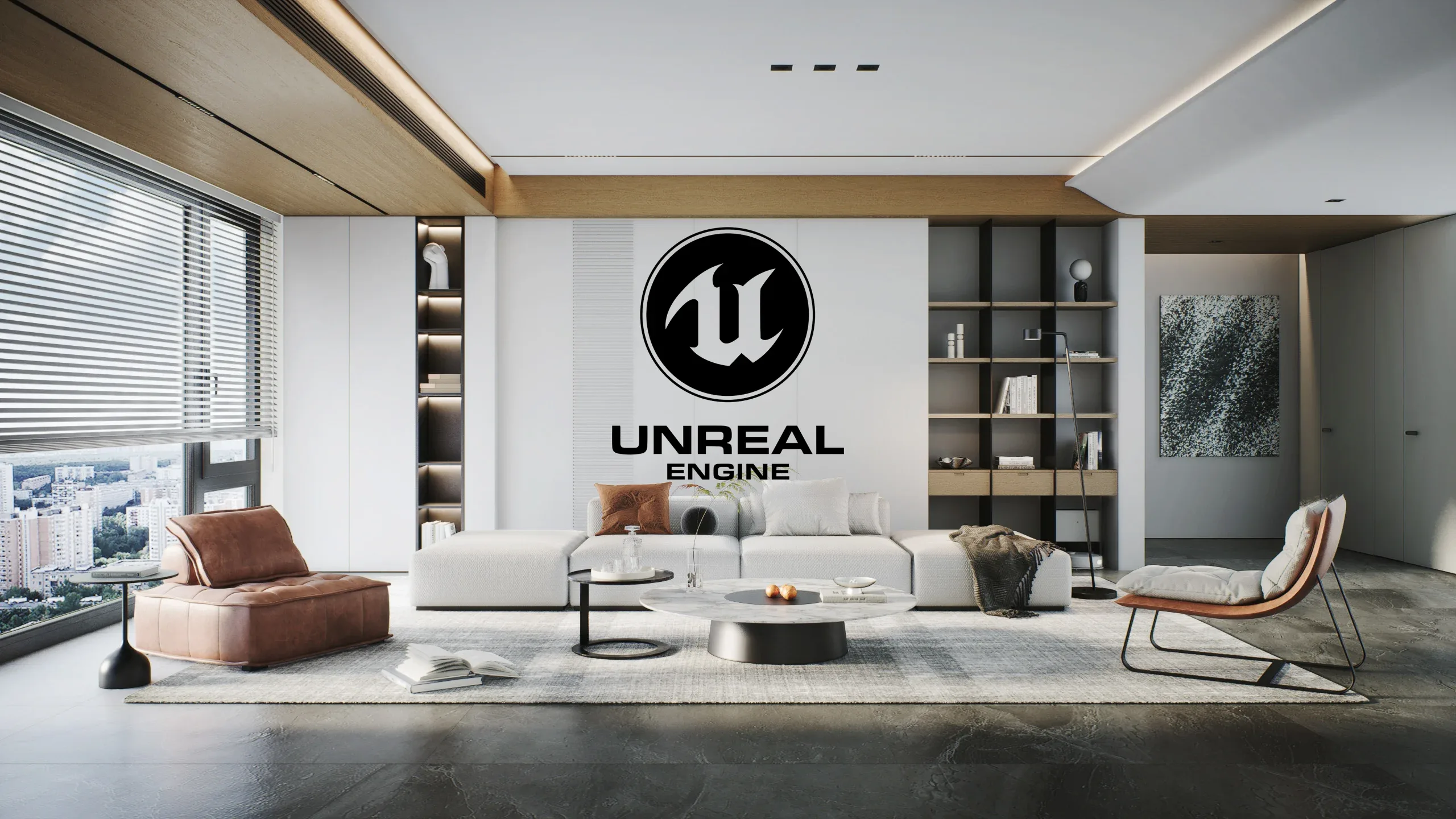 Modern Living Room 01 for Unreal Engine