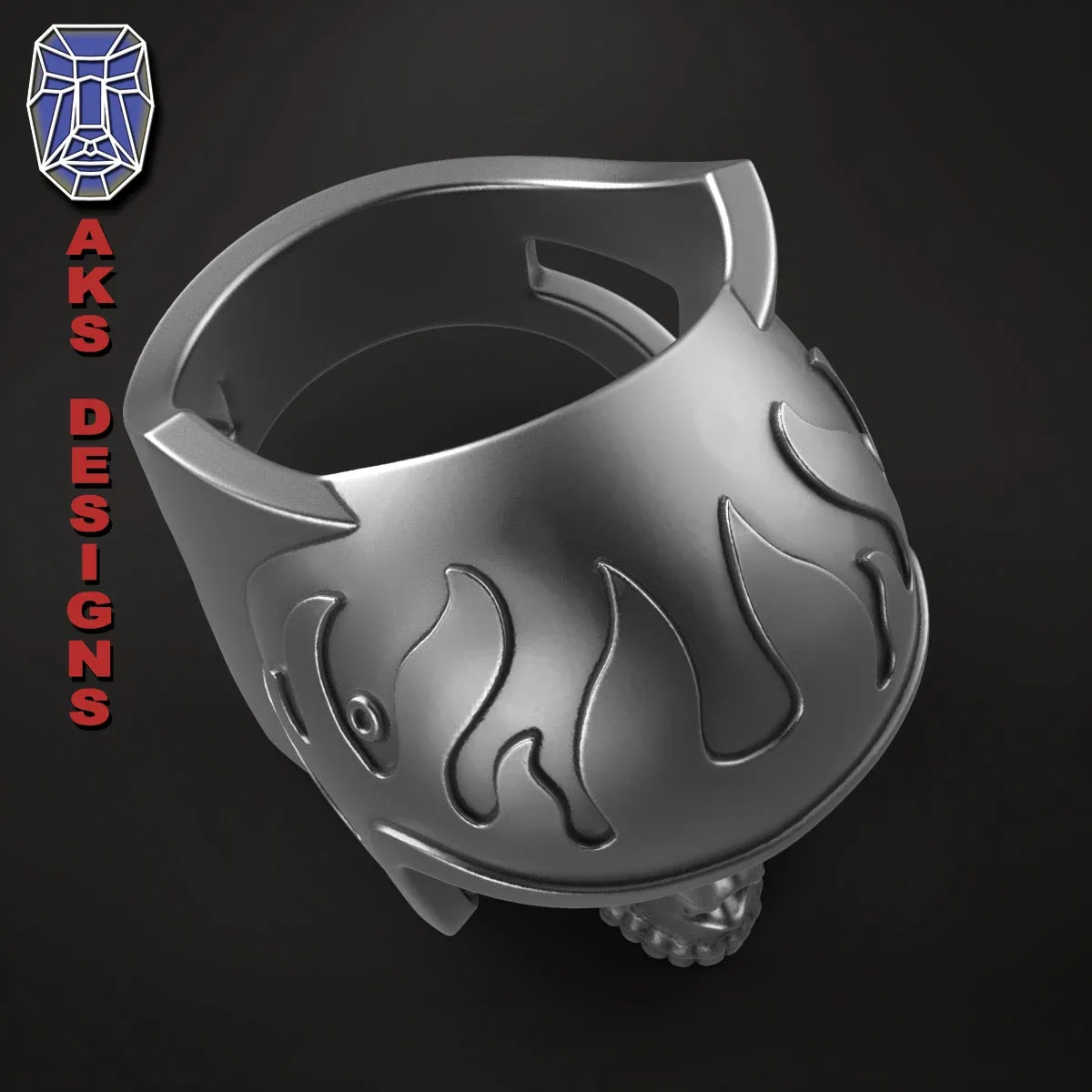 skull Ring jewelry Biker skull 4 STL file