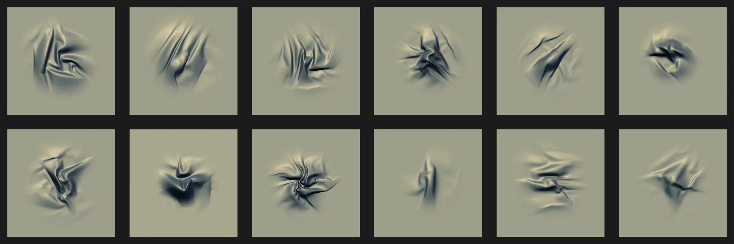 Cloth Wrinkles VDM Brushes + Alpha Vol. 6