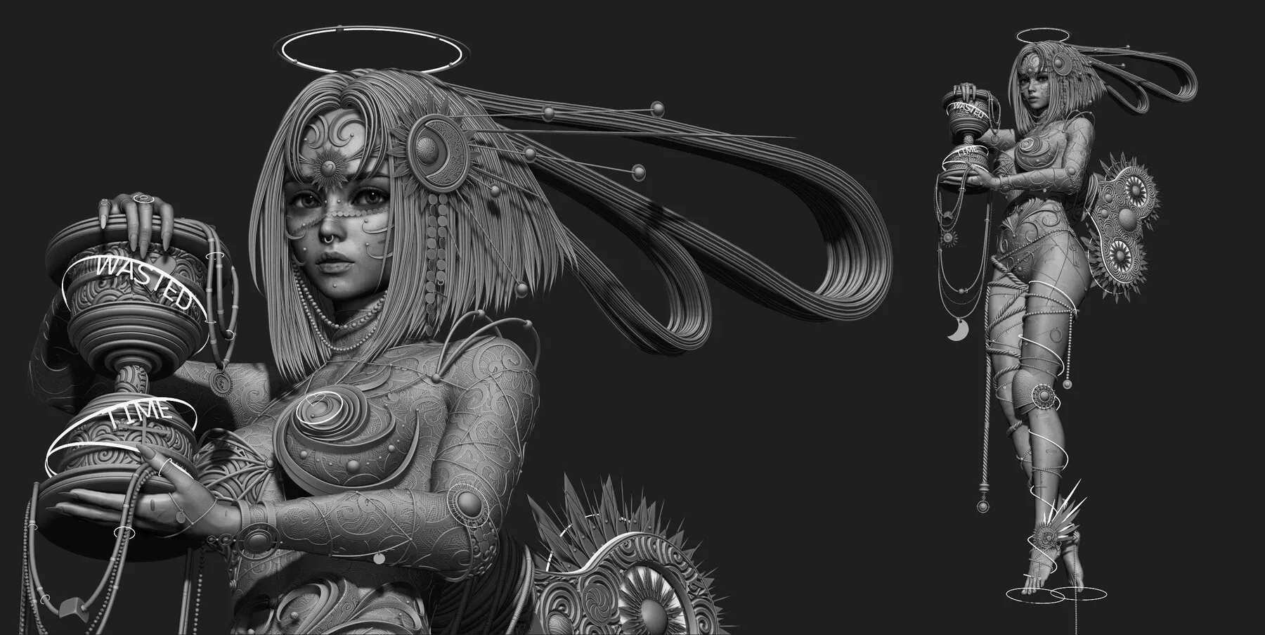 30 IMM Hair Brush for ZBrush