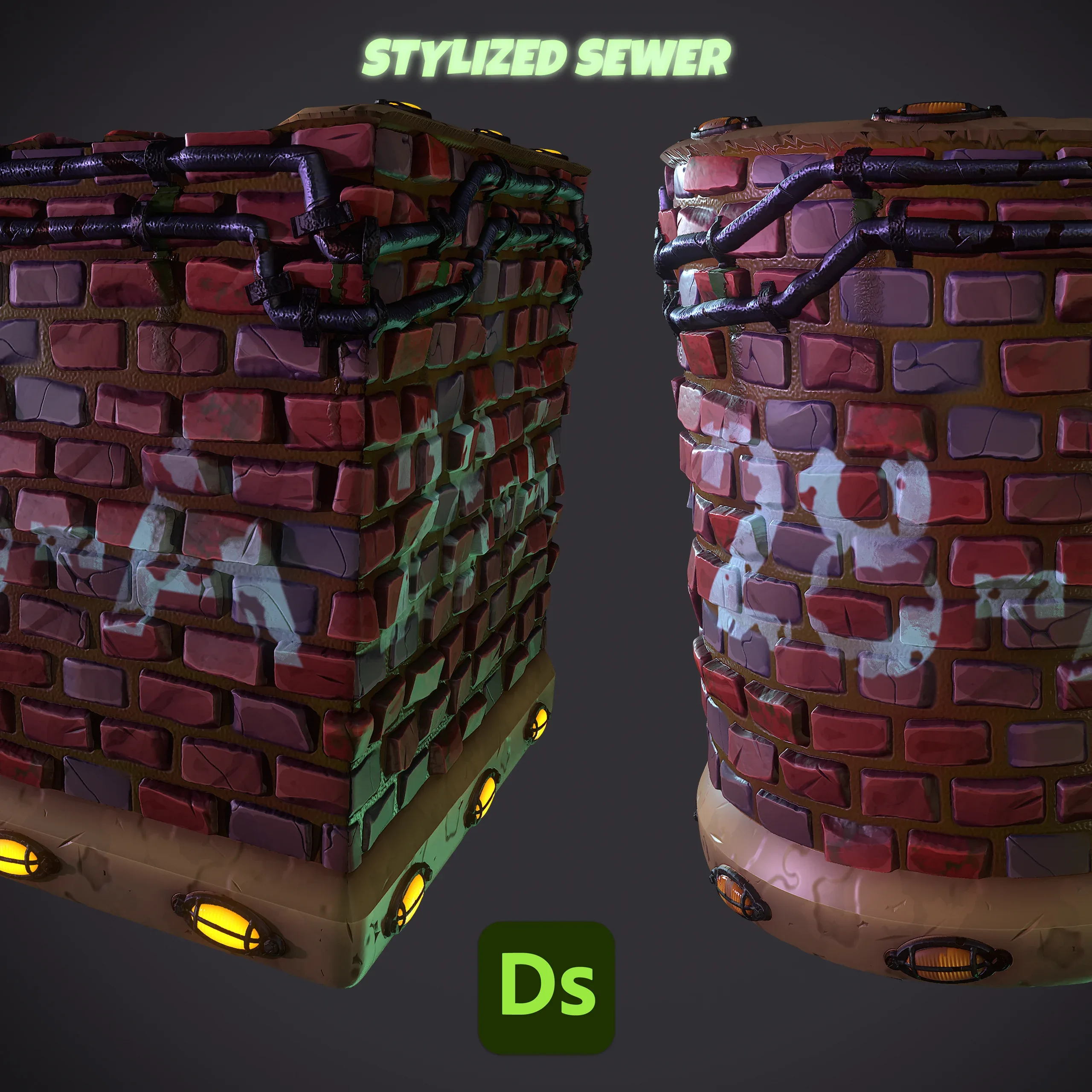 Stylized sewer