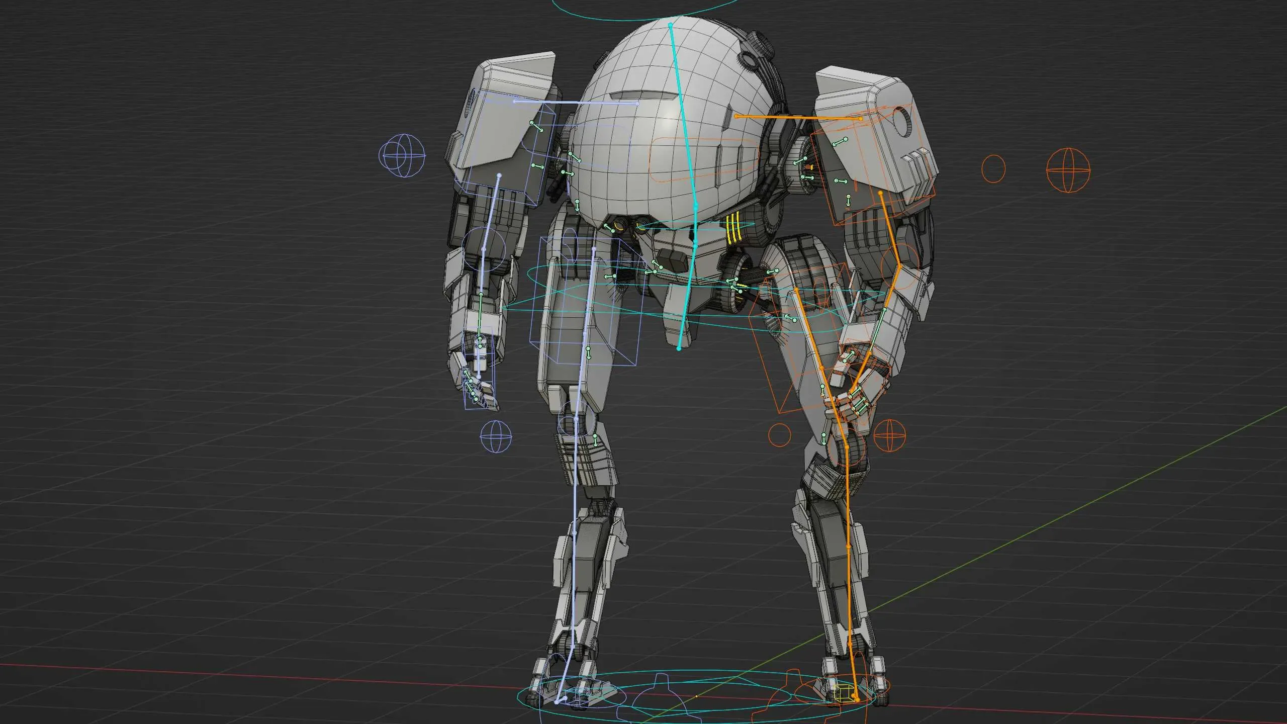 COMBAT DROID OMRON  Auto-Rig Pro Rigged For Mixamo, Unreal Engine, Unity