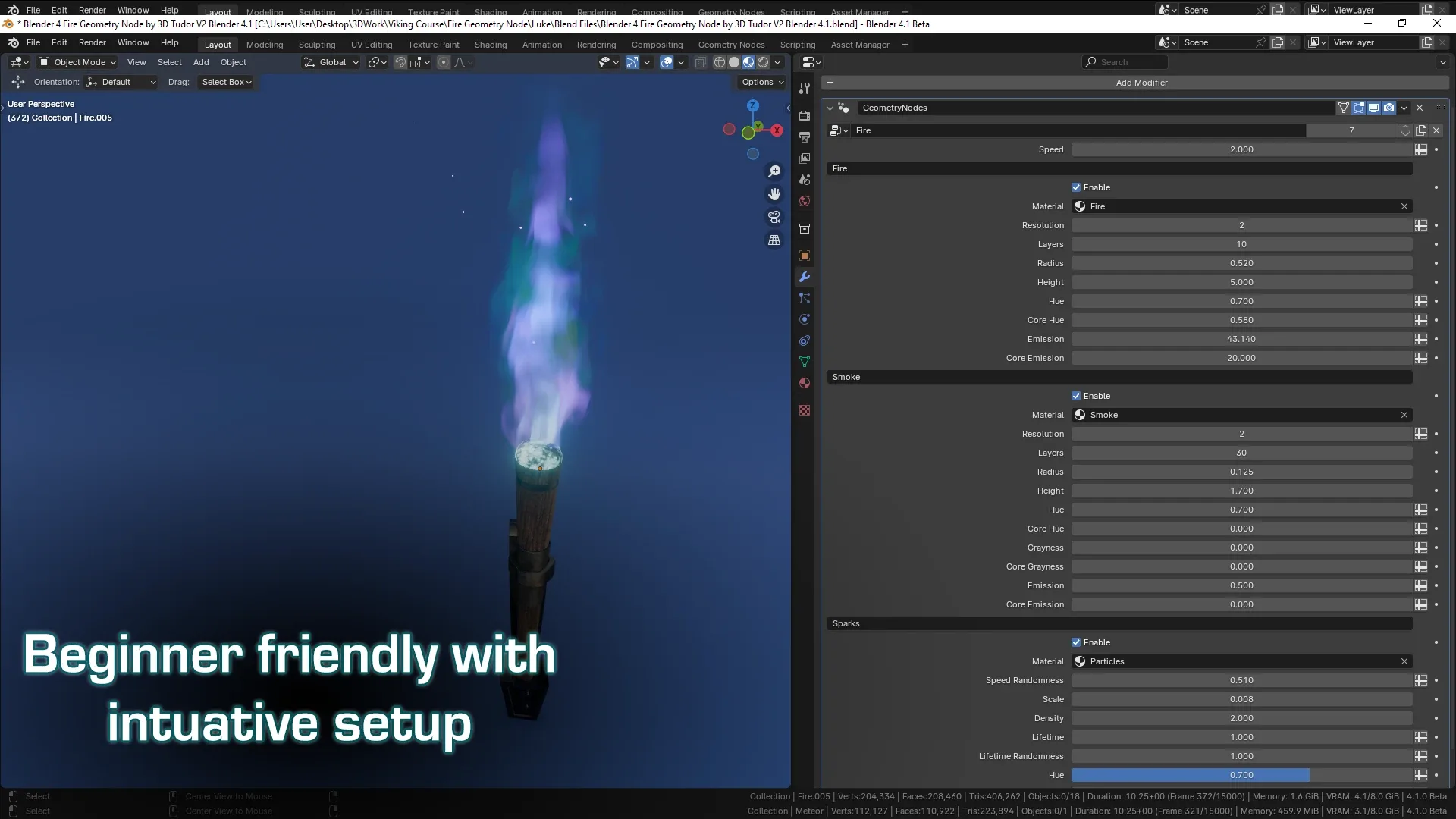 Blender 4 Game Changer Fire Geometry Node