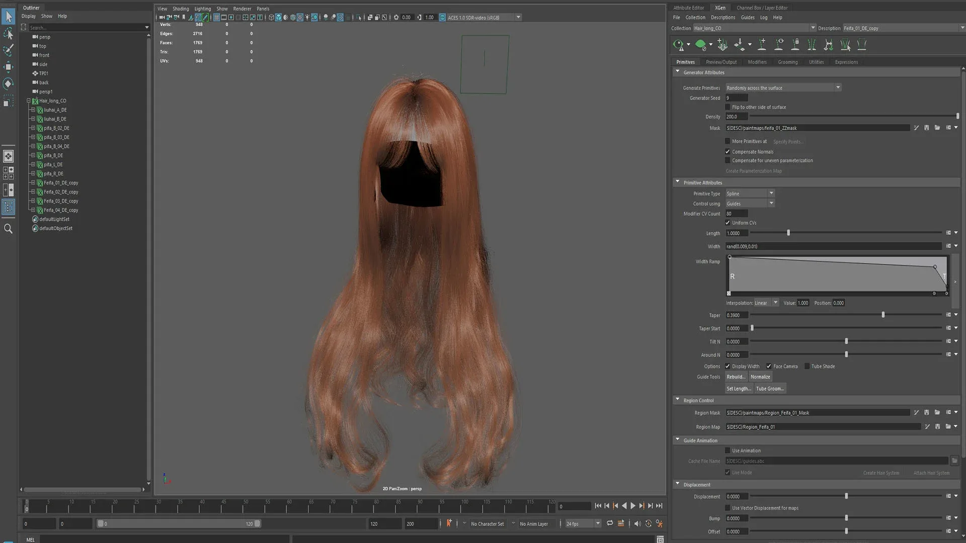 Unreal Engine Realtime GROOMS Maya XGEN (Hair & Fur)Style（10 Hairs）