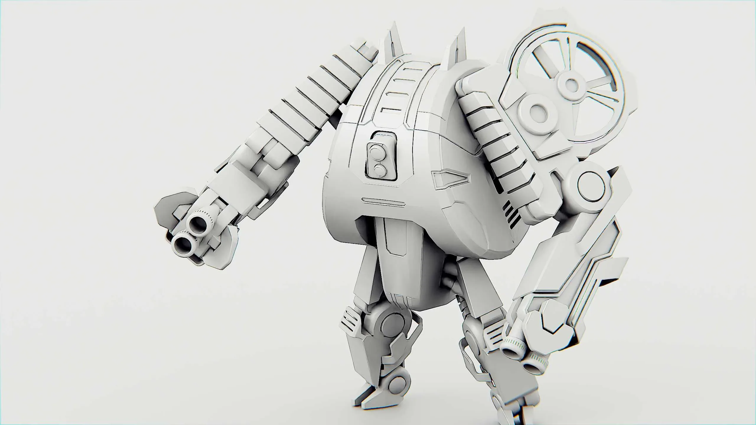 MILITARY ROBOT C-200 Auto-Rig Pro Rigged For Mixamo, Unreal Engine, Unity