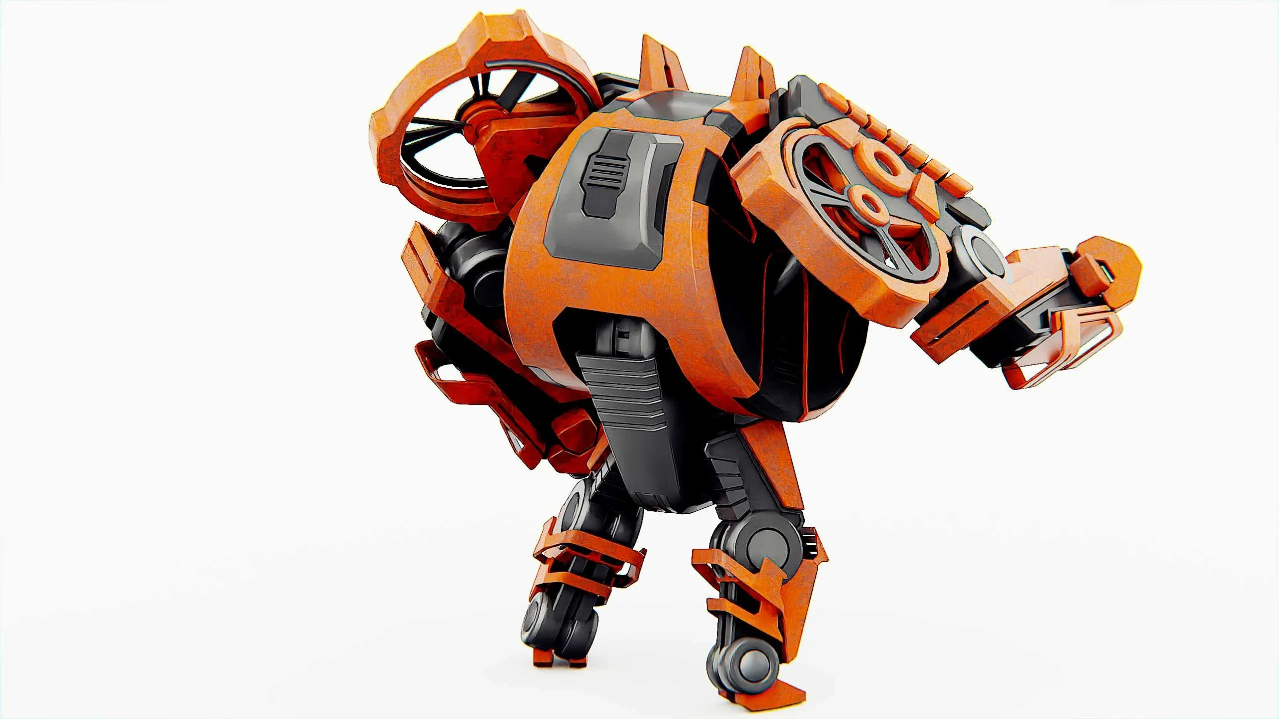 MILITARY ROBOT C-200 Auto-Rig Pro Rigged For Mixamo, Unreal Engine, Unity