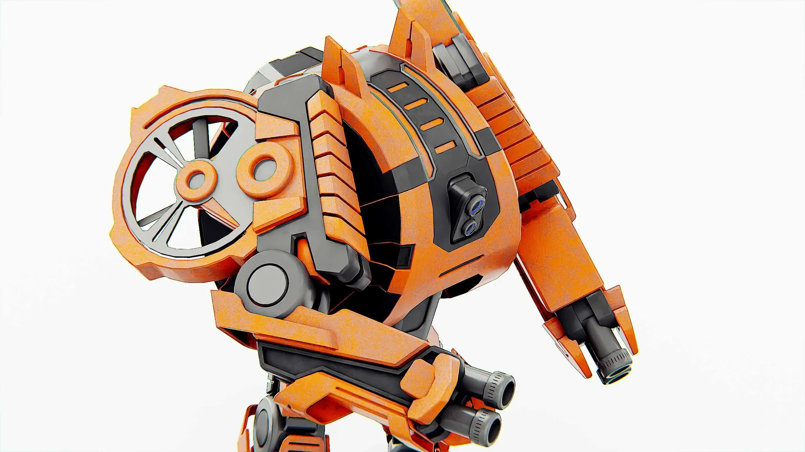 MILITARY ROBOT C-200 Auto-Rig Pro Rigged For Mixamo, Unreal Engine, Unity