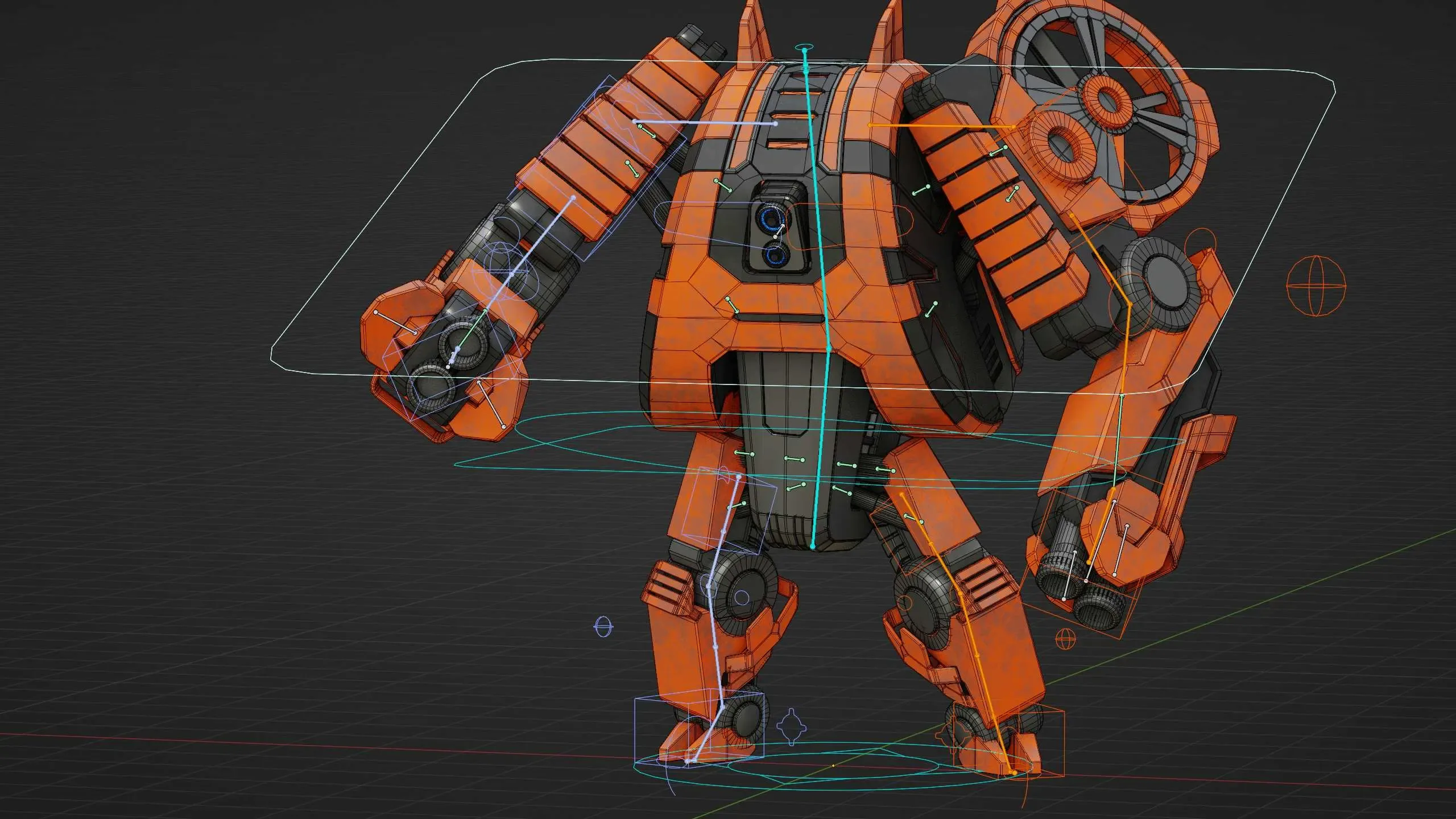 MILITARY ROBOT C-200 Auto-Rig Pro Rigged For Mixamo, Unreal Engine, Unity