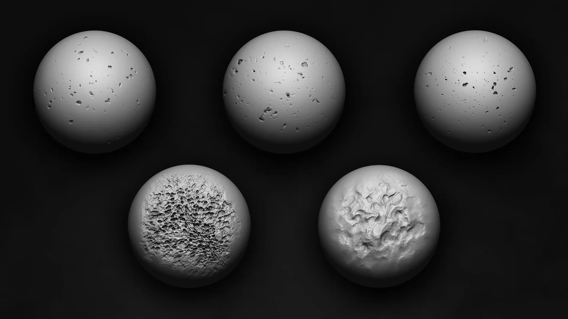 Zbrush + Blender | 30 Bone detailing Brushes + Alphas