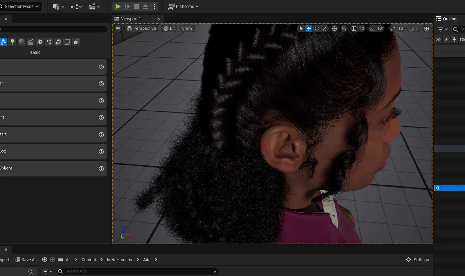 Hairstyle - Braids 002 (Hair for blender/ unreal engine / metahuman) Afro hair | Kinky hair | 4c Hair | African / African American Hair