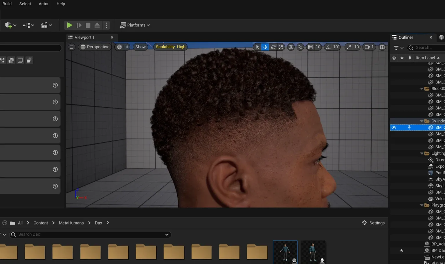 Hairstyle - Fade 001 (Hair for blender/ unreal engine / metahuman) Afro hair | Kinky hair | 4c Hair | African / African American Hair