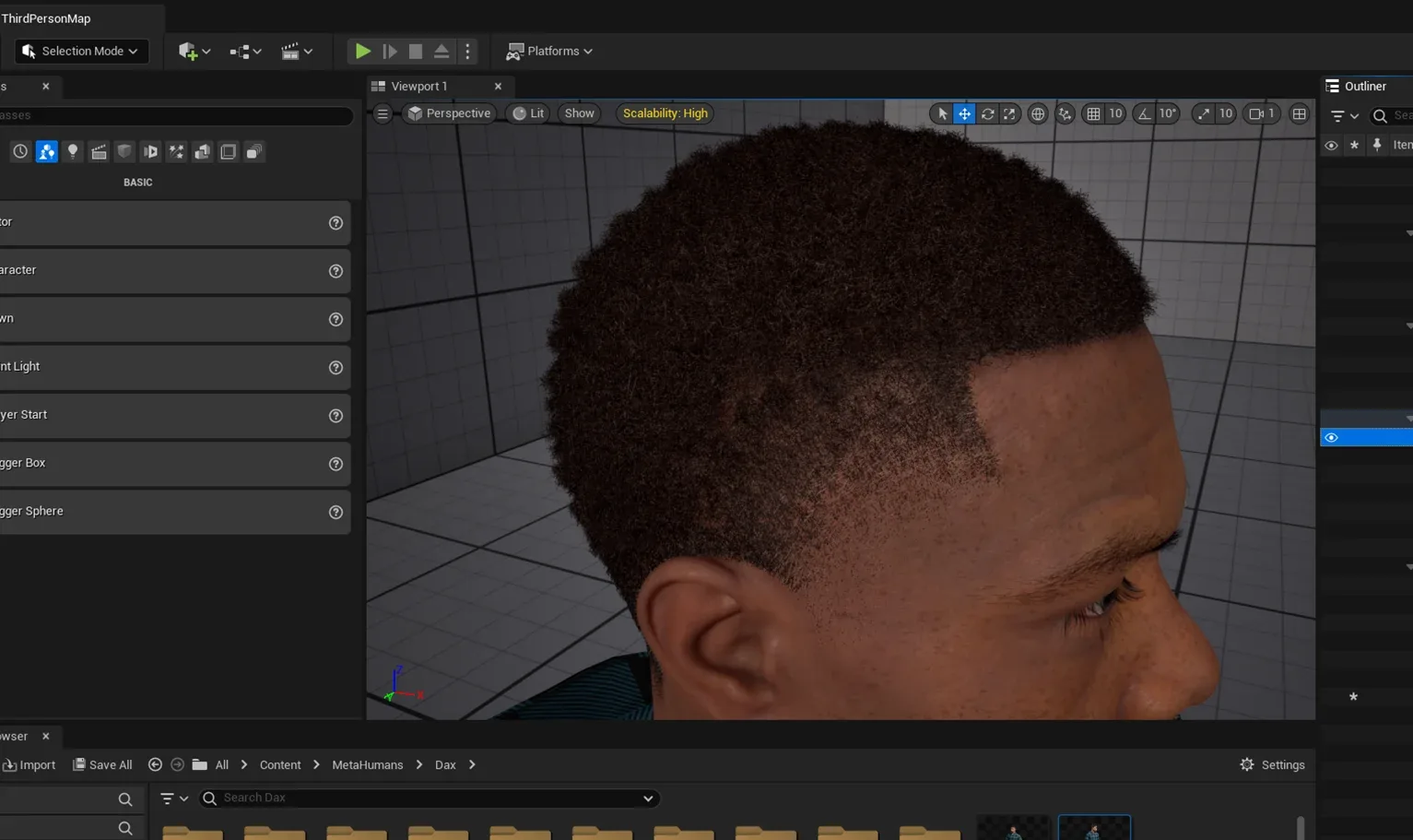 Hairstyle - Fade 003 (Hair for blender/ unreal engine / metahuman) Afro hair | Kinky hair | 4c Hair | African / African American Hair