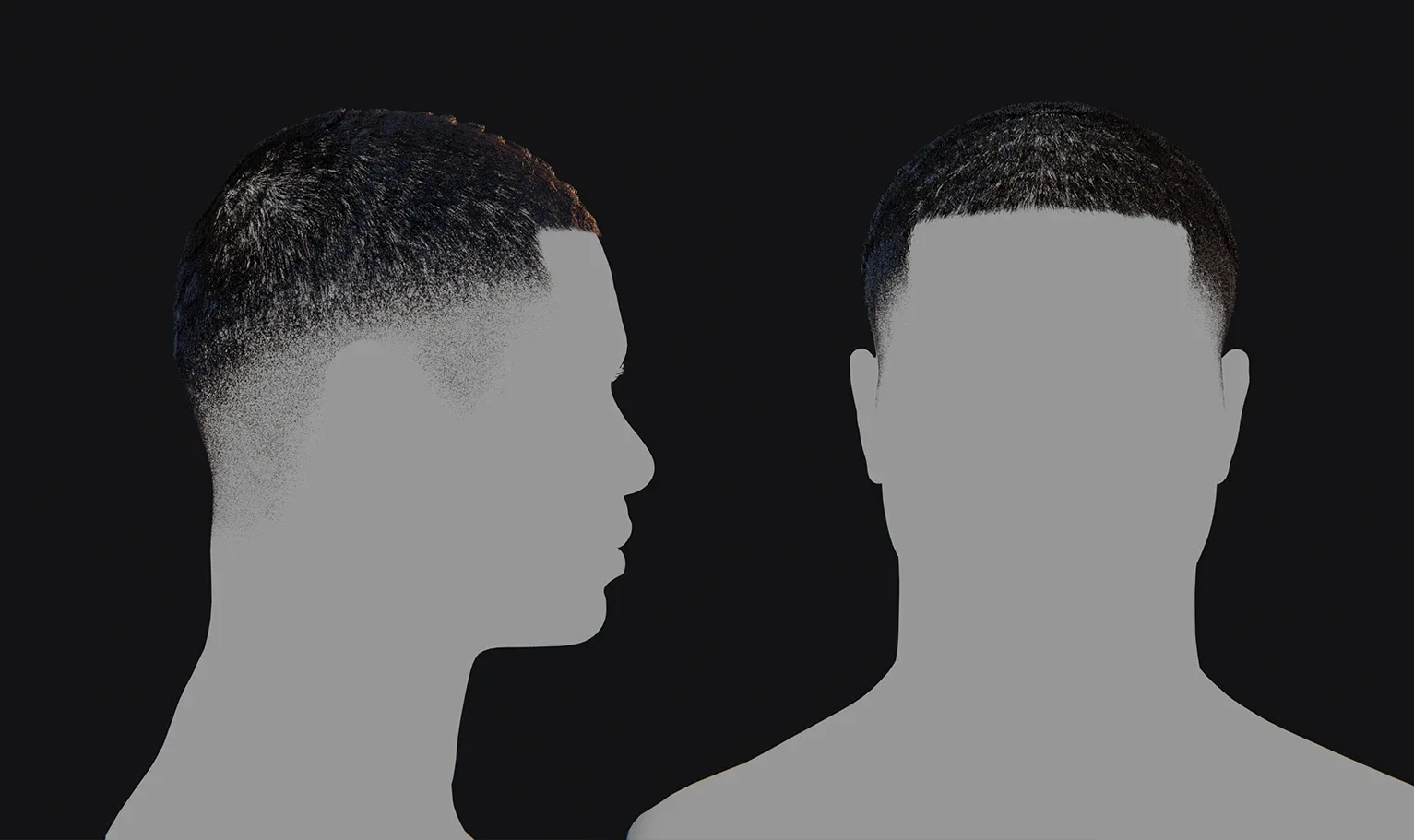 Hairstyle - Waves Fade 004 (Hair for blender/ unreal engine / metahuman) Afro hair | Kinky hair | 4c Hair | African / African American Hair