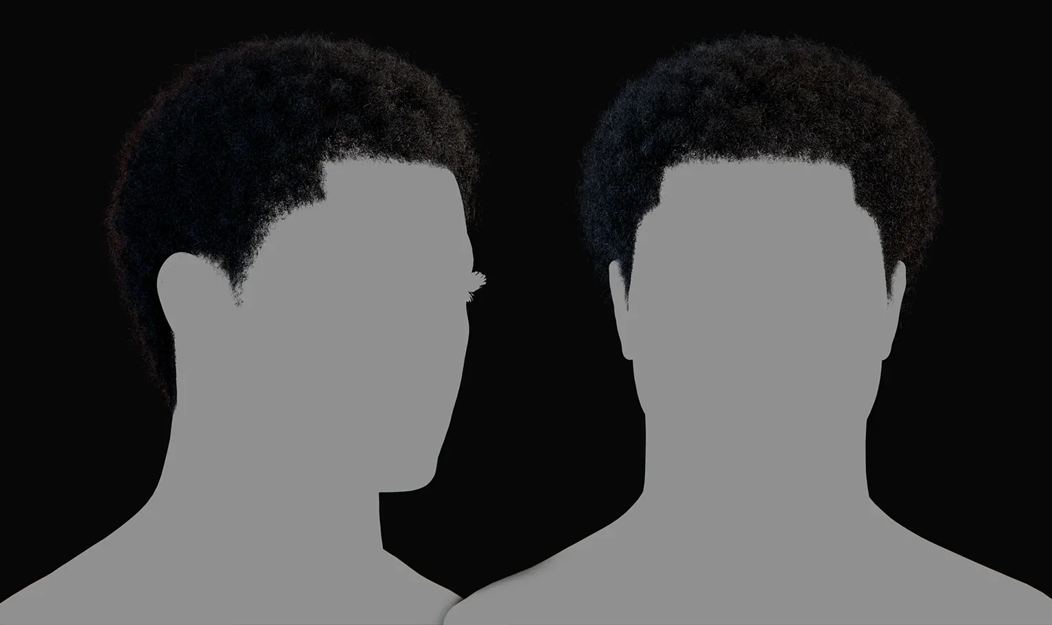 Hairstyle - Afro 001 (Hair for blender/ unreal engine / metahuman) Afro hair | Kinky hair | 4c Hair | African / African American Hair