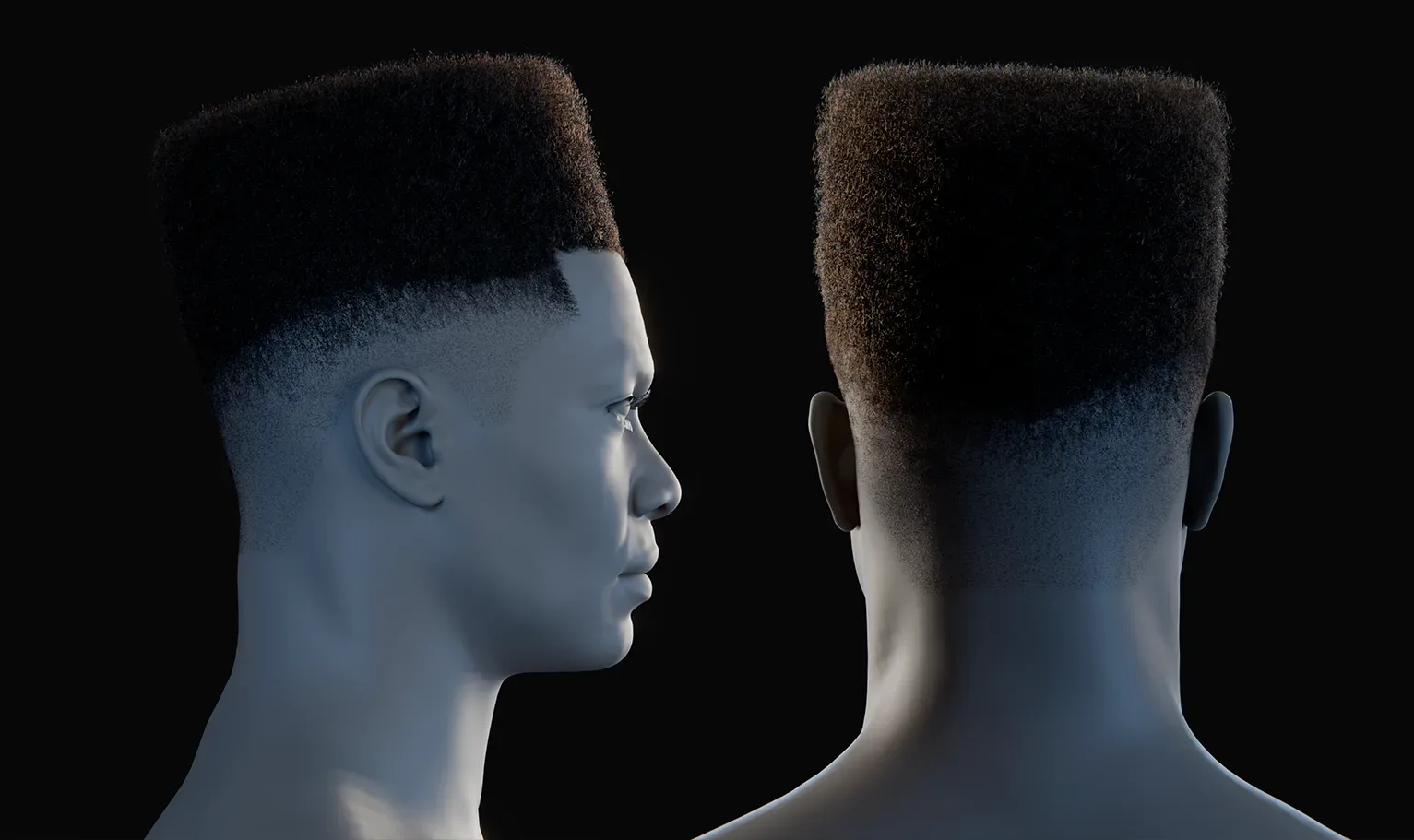 PixelHair Hairstyle - Afro Fade 009 (Hair for blender/ unreal engine / metahuman) Afro hair | Kinky hair | 4c Hair | African / African American Hair