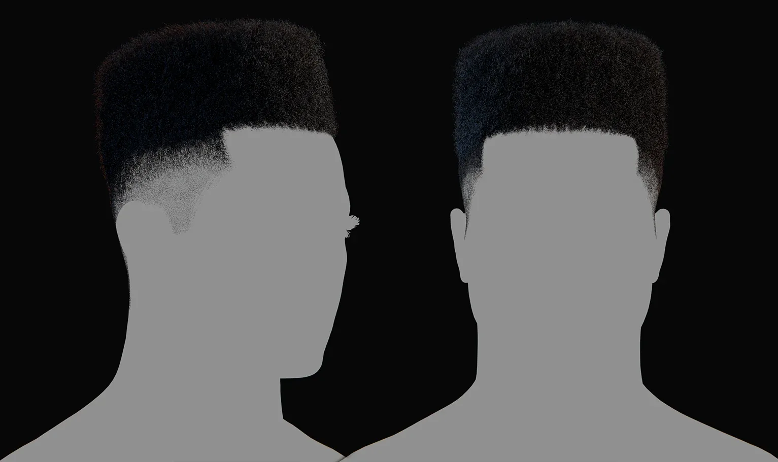 PixelHair Hairstyle - Afro Fade 009 (Hair for blender/ unreal engine / metahuman) Afro hair | Kinky hair | 4c Hair | African / African American Hair