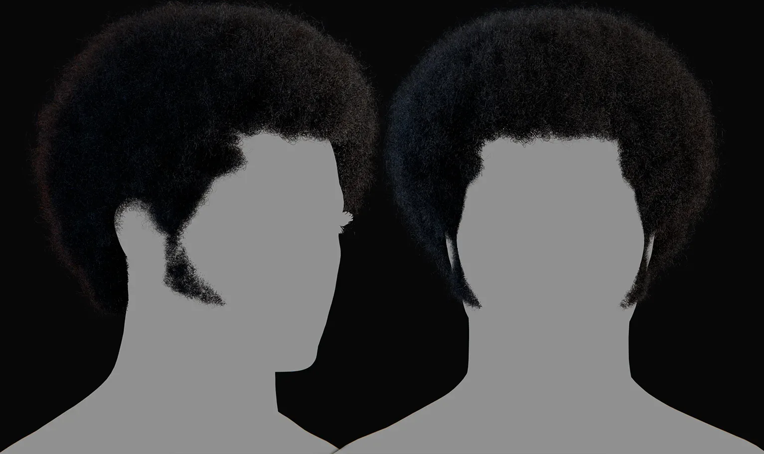 PixelHair Hairstyle - Afro 002 (Hair for blender/ unreal engine / metahuman) Afro hair | Kinky hair | 4c Hair | African / African American Hair