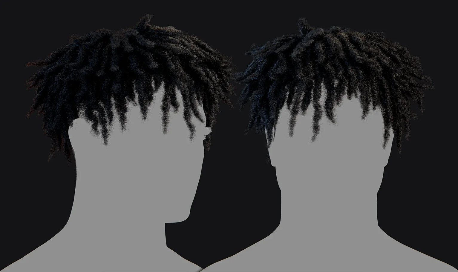 PixelHair Hairstyle - Dreads Fade 011 (Hair for blender/ unreal engine / metahuman) Afro hair | Kinky hair | 4c Hair | African / African American Hair