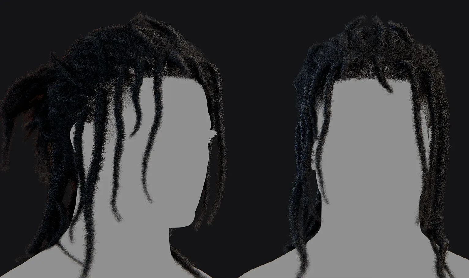 PixelHair Hairstyle - J.Cole Dreads 003 (Hair for blender/ unreal engine / metahuman) Afro hair | Kinky hair | 4c Hair | African / African American Hair