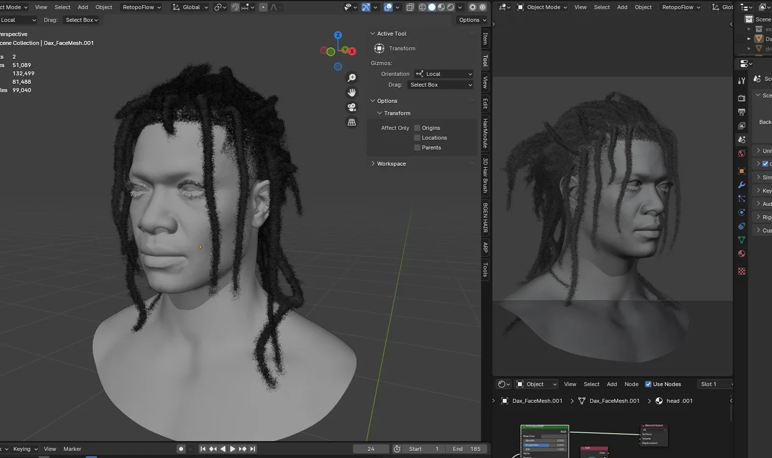 PixelHair Hairstyle - J.Cole Dreads 003 (Hair for blender/ unreal engine / metahuman) Afro hair | Kinky hair | 4c Hair | African / African American Hair