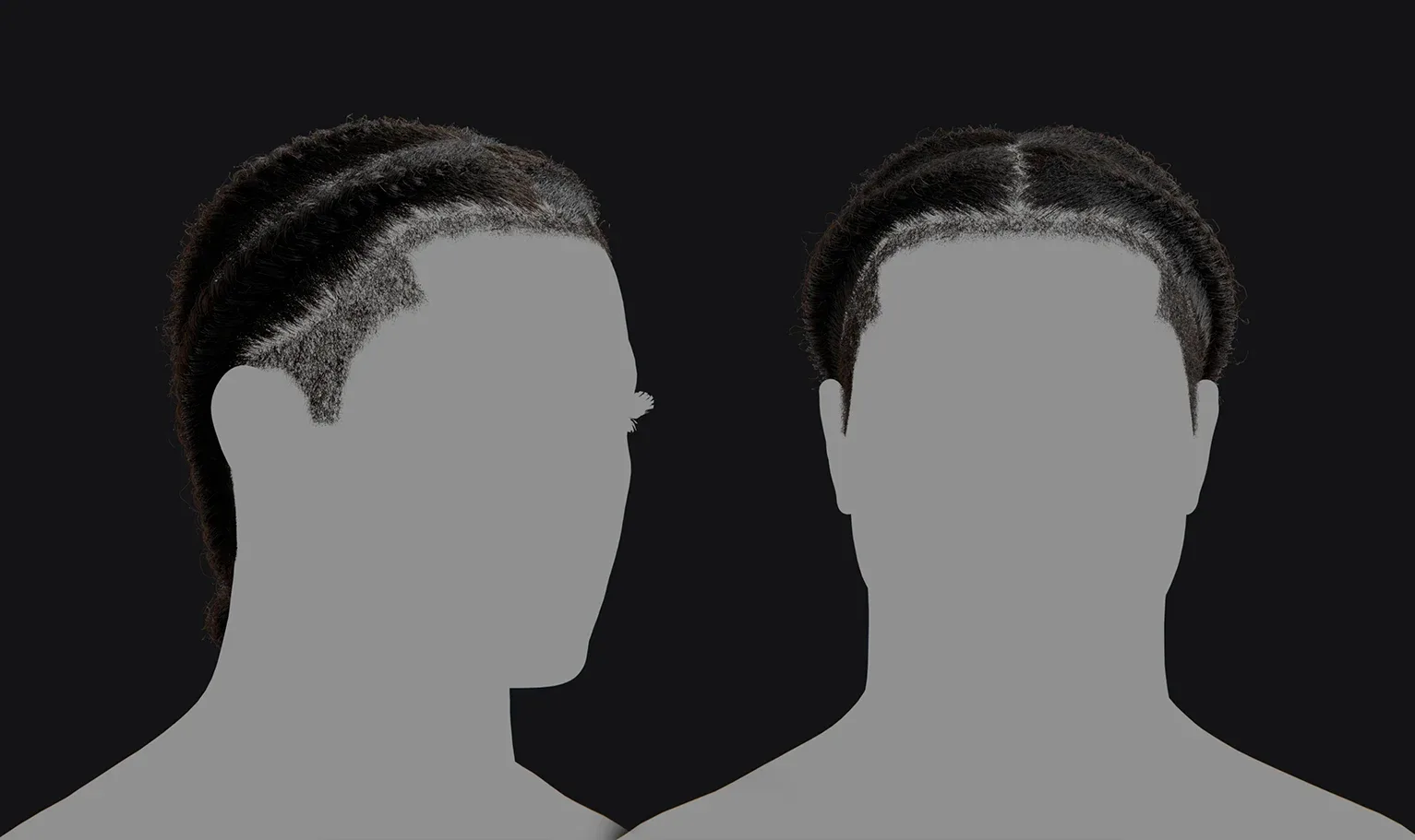 PixelHair Hairstyle - Big Sean Braids 003 (Hair for blender/ unreal engine / metahuman) Afro hair | Kinky hair | 4c Hair | African / African American Hair