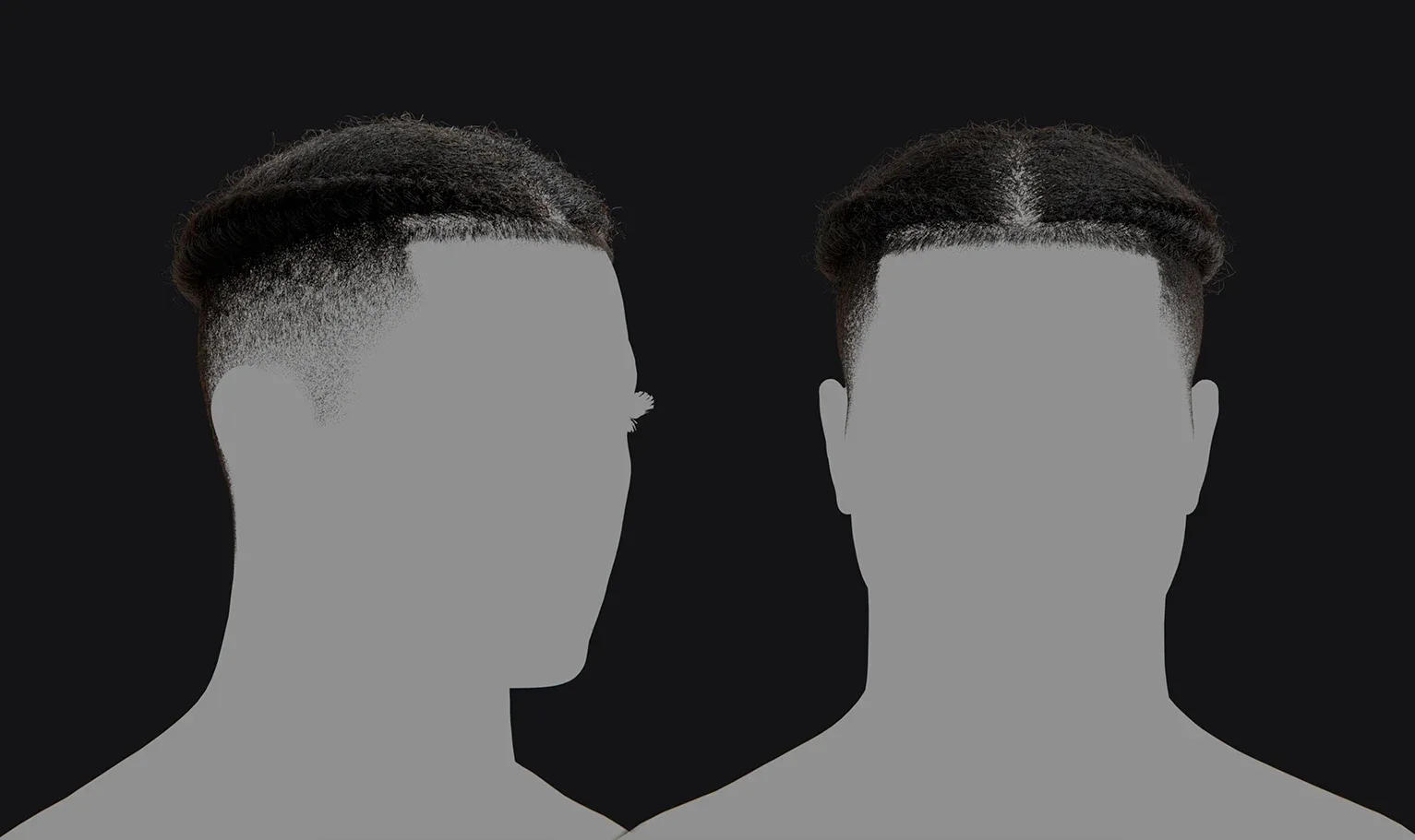 PixelHair Hairstyle - Lil Yatchy Braids Fade 015 (Hair for blender/ unreal engine / metahuman) Afro hair | Kinky hair | 4c Hair | African / African American Hair