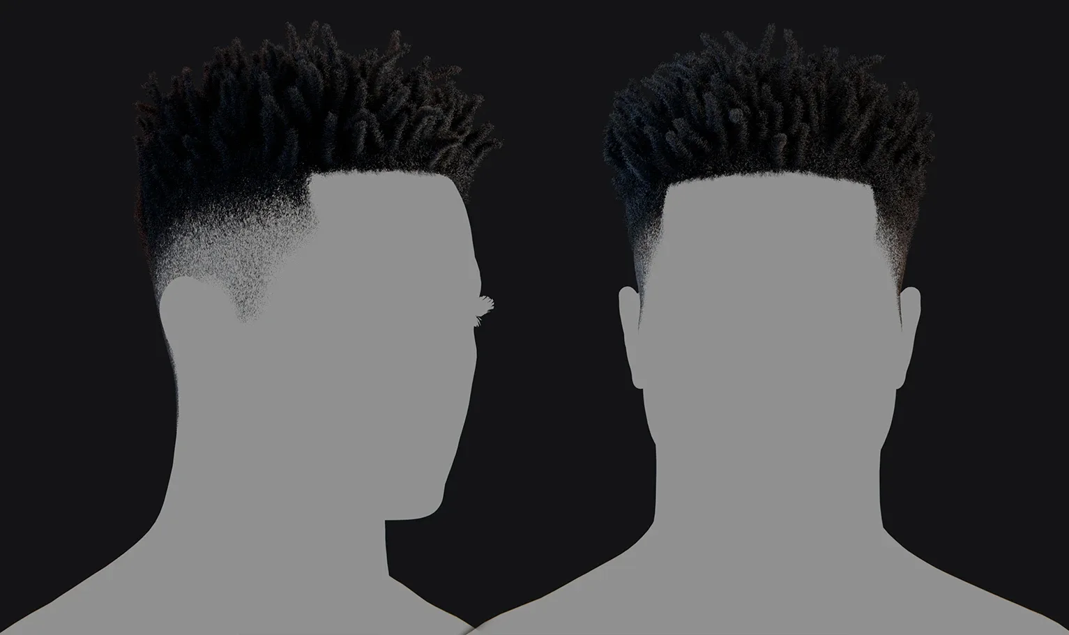 PixelHair Hairstyle - 21 Savage Dreads Fade 016 (Hair for blender/ unreal engine / metahuman) Afro hair | Kinky hair | 4c Hair | African / African American Hair