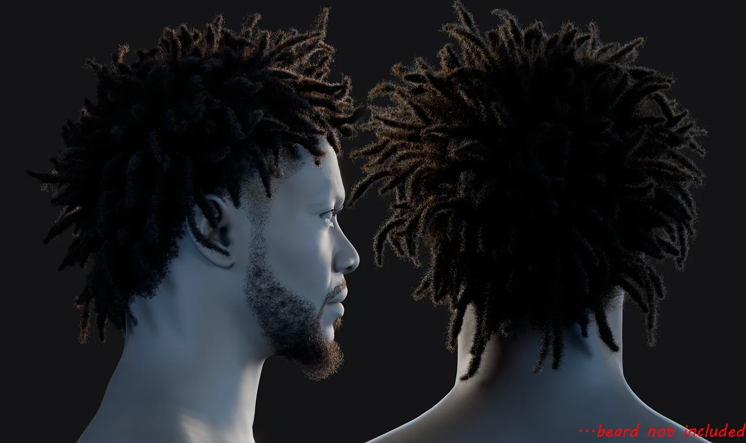 PixelHair Hairstyle - J.cole Dreads 003 (Hair for blender/ unreal engine / metahuman) Afro hair | Kinky hair | 4c Hair | African / African American Hair