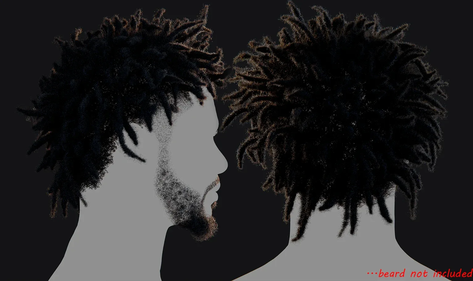 PixelHair Hairstyle - J.cole Dreads 003 (Hair for blender/ unreal engine / metahuman) Afro hair | Kinky hair | 4c Hair | African / African American Hair