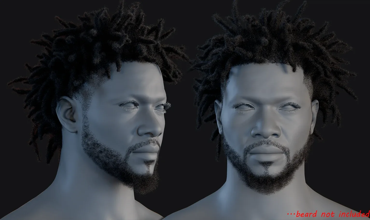 PixelHair Hairstyle - J.cole Dreads 003 (Hair for blender/ unreal engine / metahuman) Afro hair | Kinky hair | 4c Hair | African / African American Hair