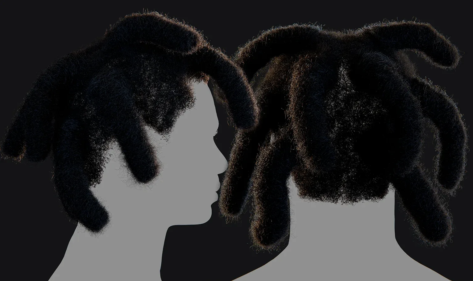 PixelHair Hairstyle - Kodak Black Dreads 005 (Hair for blender/ unreal engine / metahuman) Afro hair | Kinky hair | 4c Hair | African / African American Hair