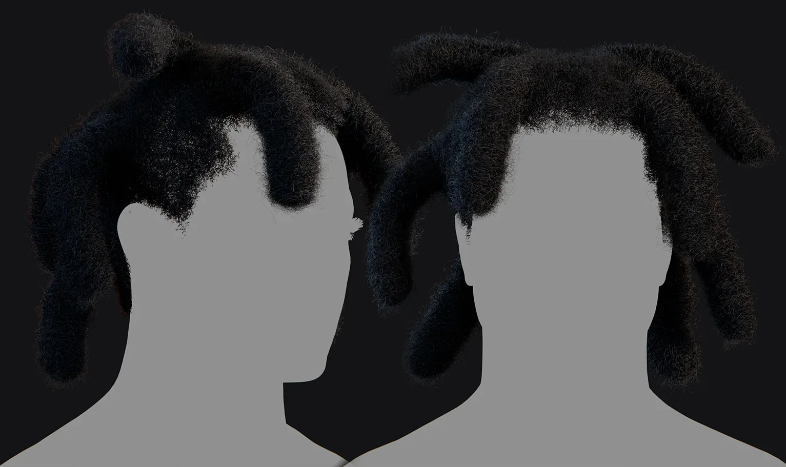 PixelHair Hairstyle - Kodak Black Dreads 005 (Hair for blender/ unreal engine / metahuman) Afro hair | Kinky hair | 4c Hair | African / African American Hair