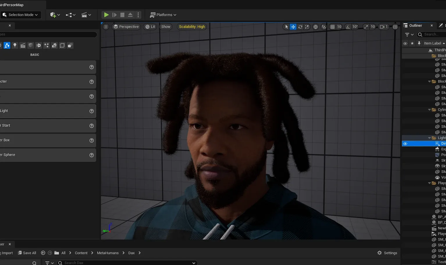 PixelHair Hairstyle - Kodak Black Dreads 005 (Hair for blender/ unreal engine / metahuman) Afro hair | Kinky hair | 4c Hair | African / African American Hair