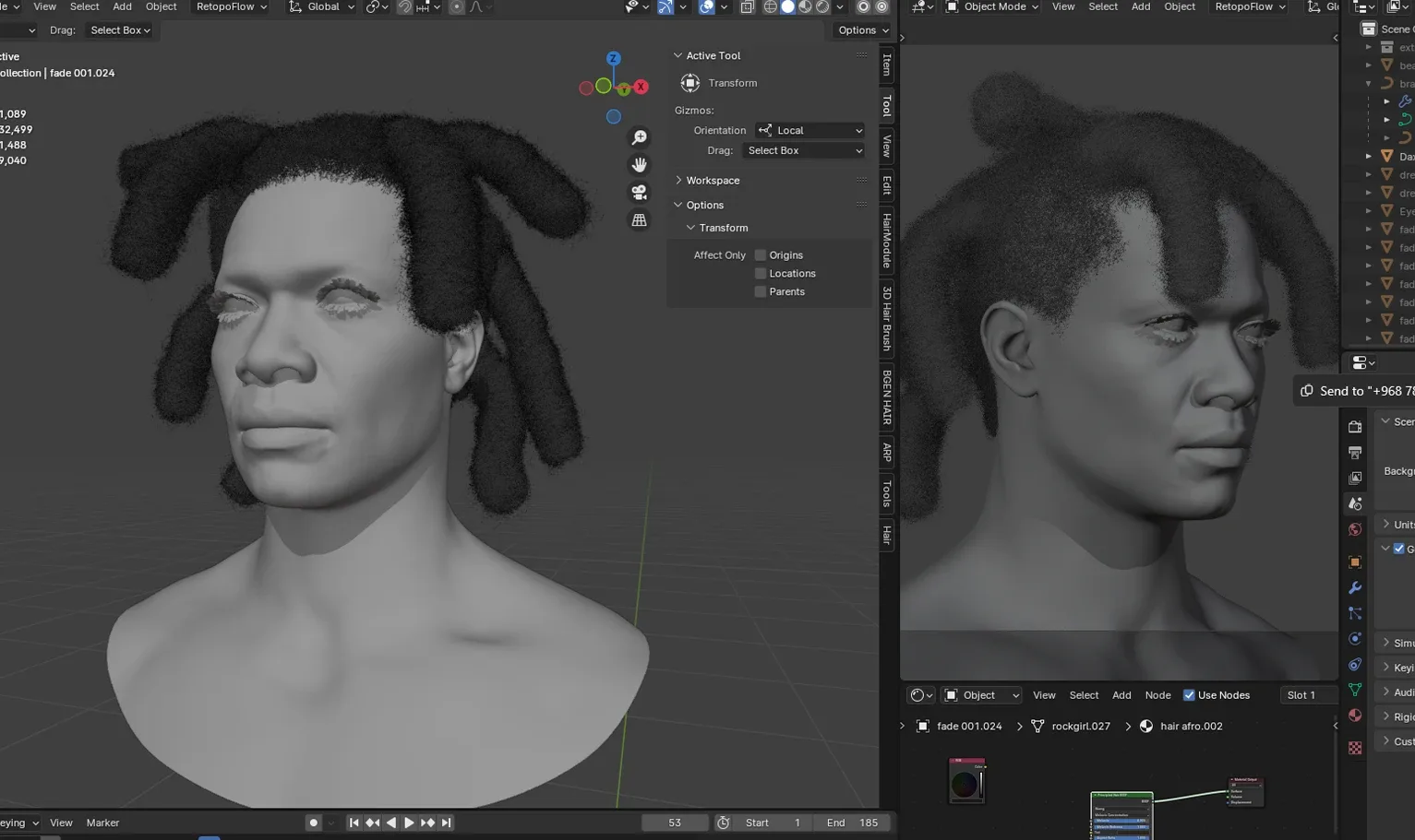 PixelHair Hairstyle - Kodak Black Dreads 005 (Hair for blender/ unreal engine / metahuman) Afro hair | Kinky hair | 4c Hair | African / African American Hair