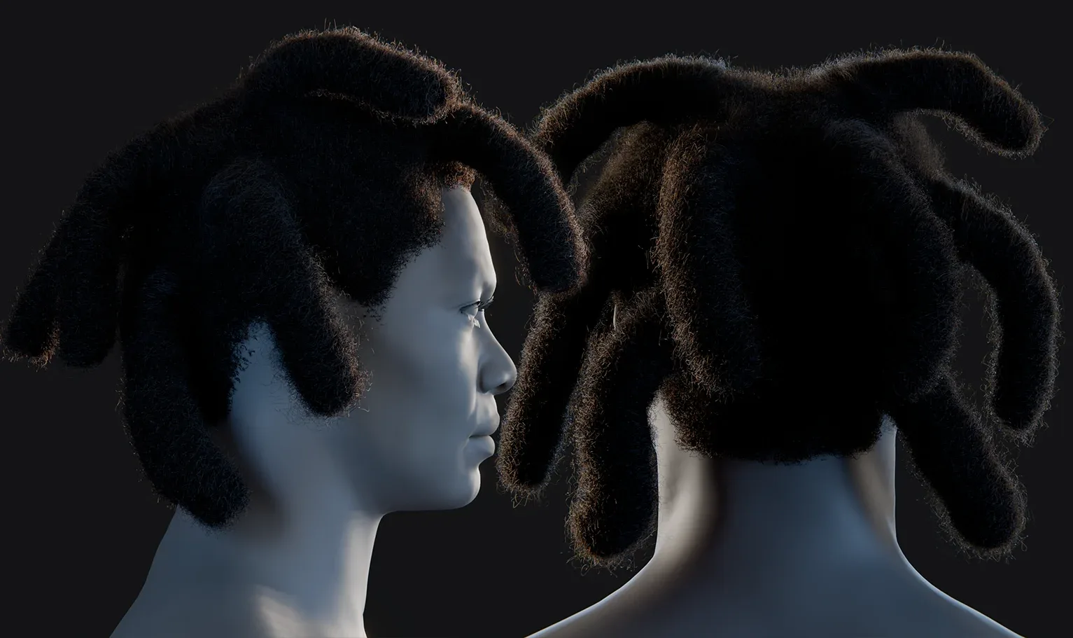 PixelHair Hairstyle - Kodak Black Dreads 005 (Hair for blender/ unreal engine / metahuman) Afro hair | Kinky hair | 4c Hair | African / African American Hair