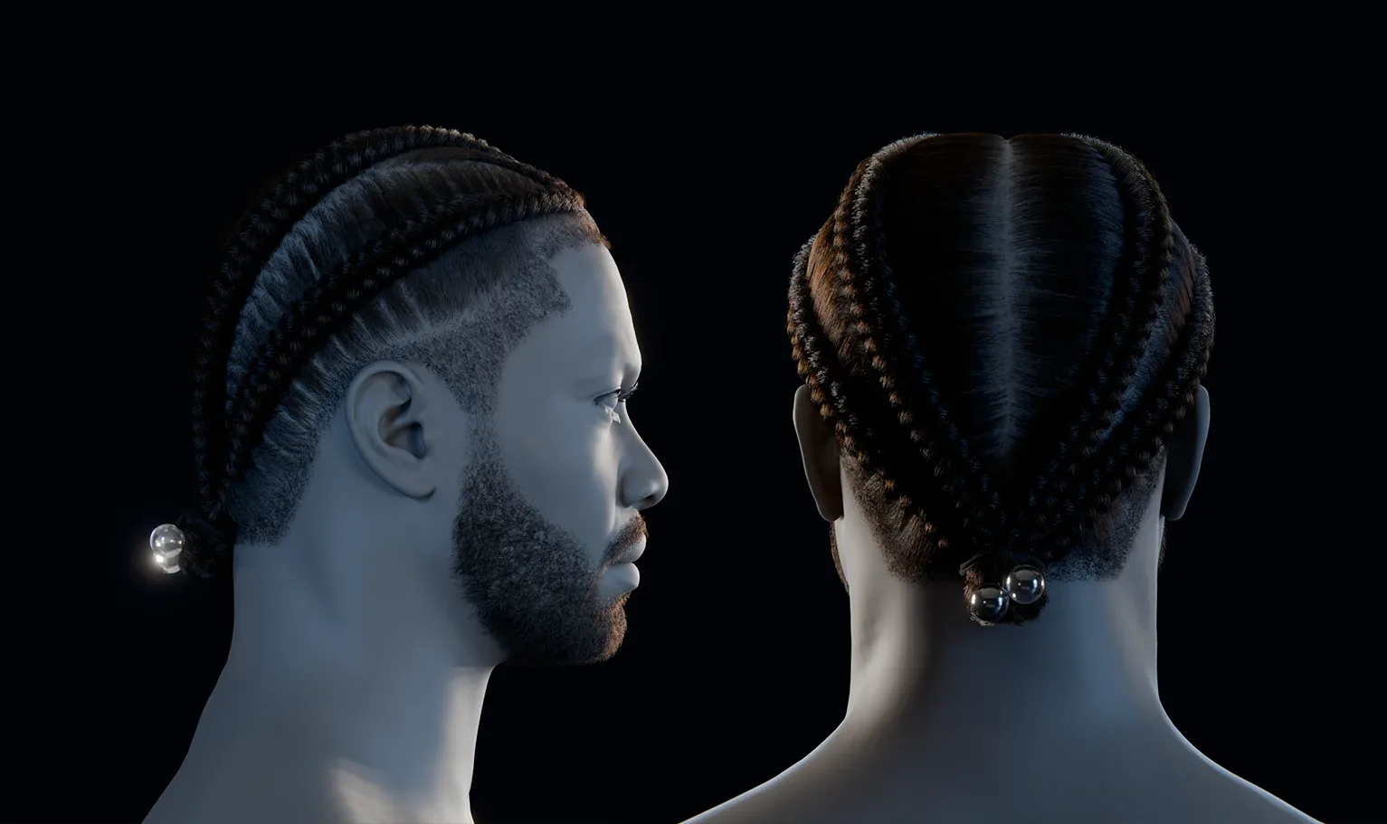 PixelHair Hairstyle - Drake Braids 005 (Hair for blender/ unreal engine / metahuman) Afro hair | Kinky hair | 4c Hair | African / African American Hair