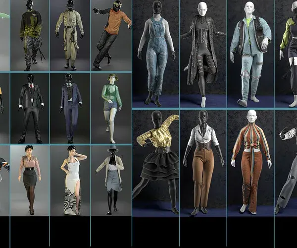 34 Realistic Costumes Bundle 3 + 4 free