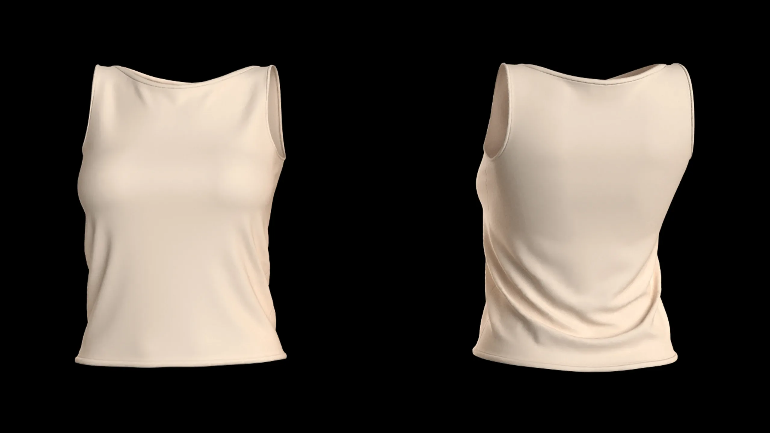 Women's Tops with different necklines+ Zprj +Obj + Fbx