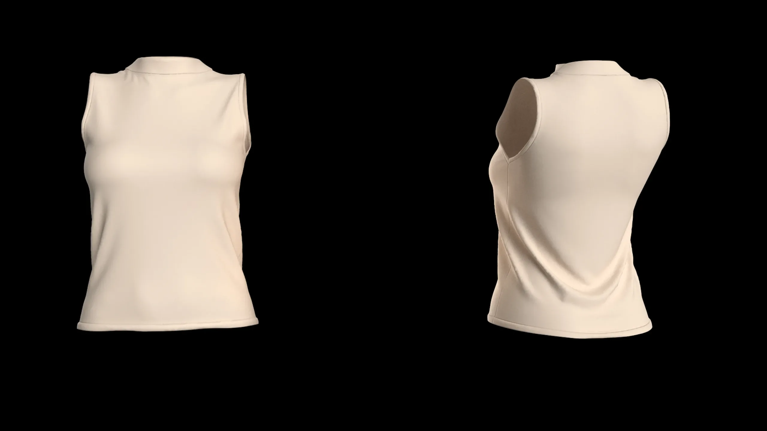 Women's Tops with different necklines+ Zprj +Obj + Fbx