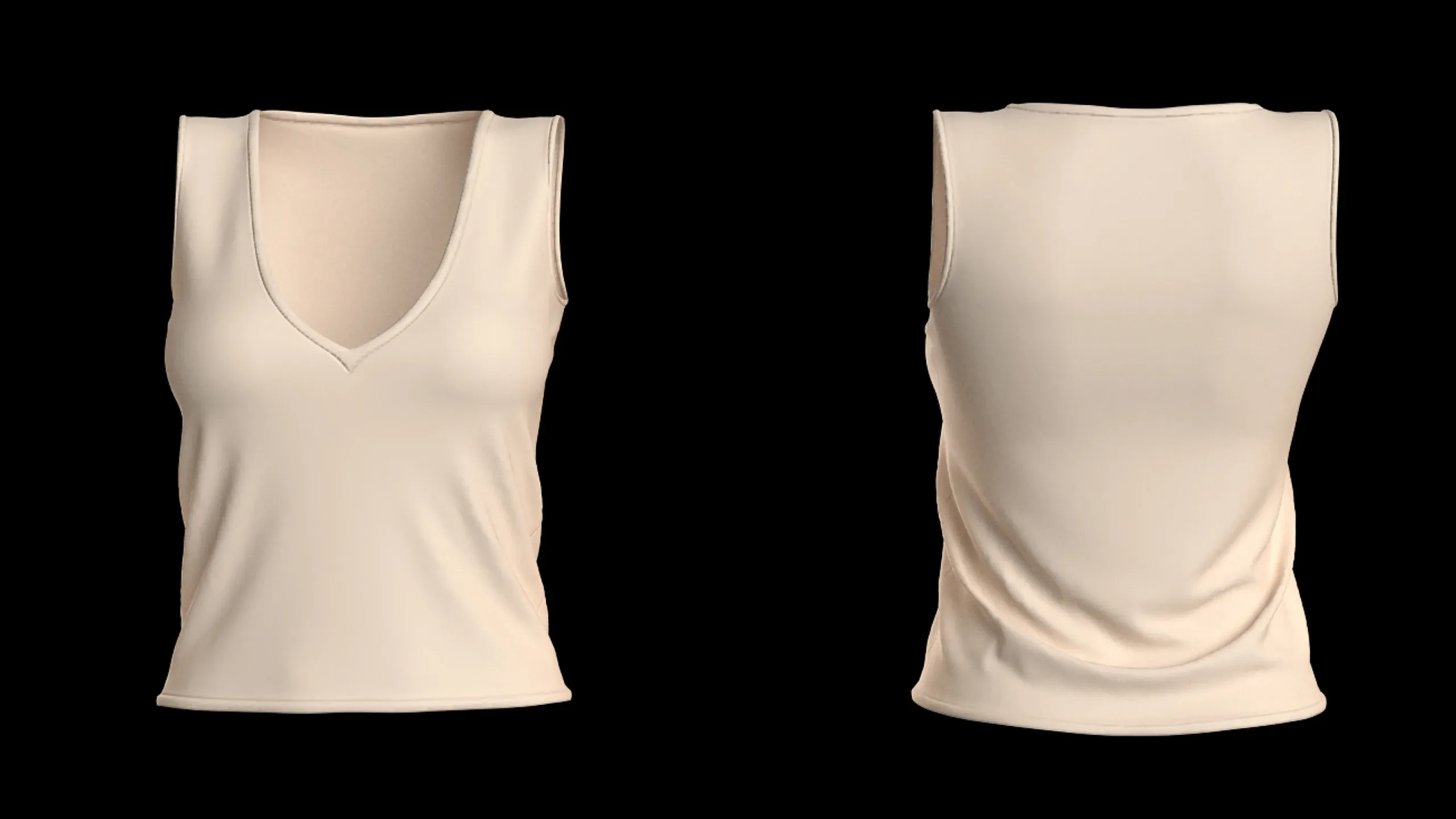 Women's Tops with different necklines+ Zprj +Obj + Fbx