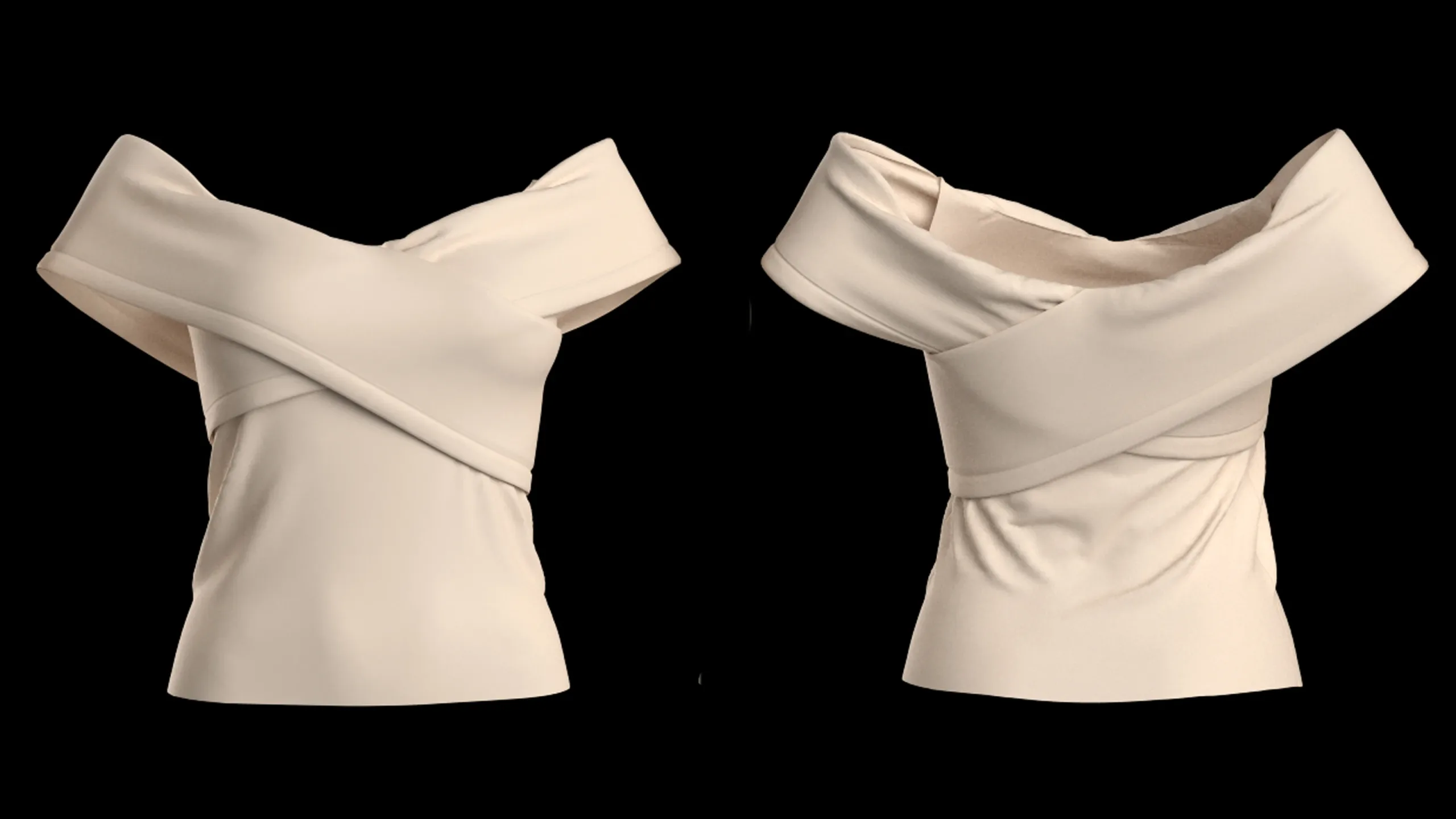 Women's Tops with different necklines+ Zprj +Obj + Fbx