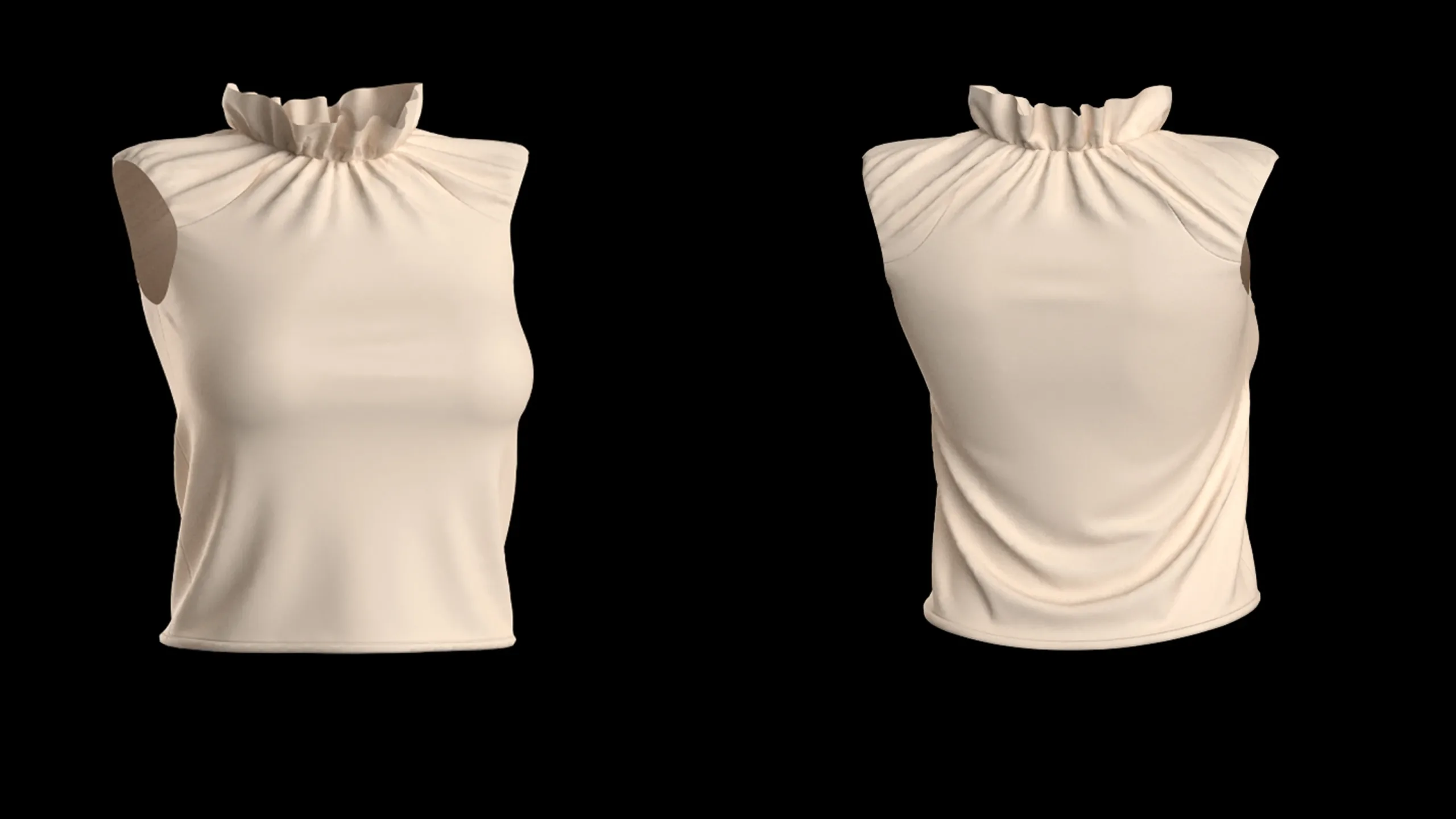 Women's Tops with different necklines+ Zprj +Obj + Fbx