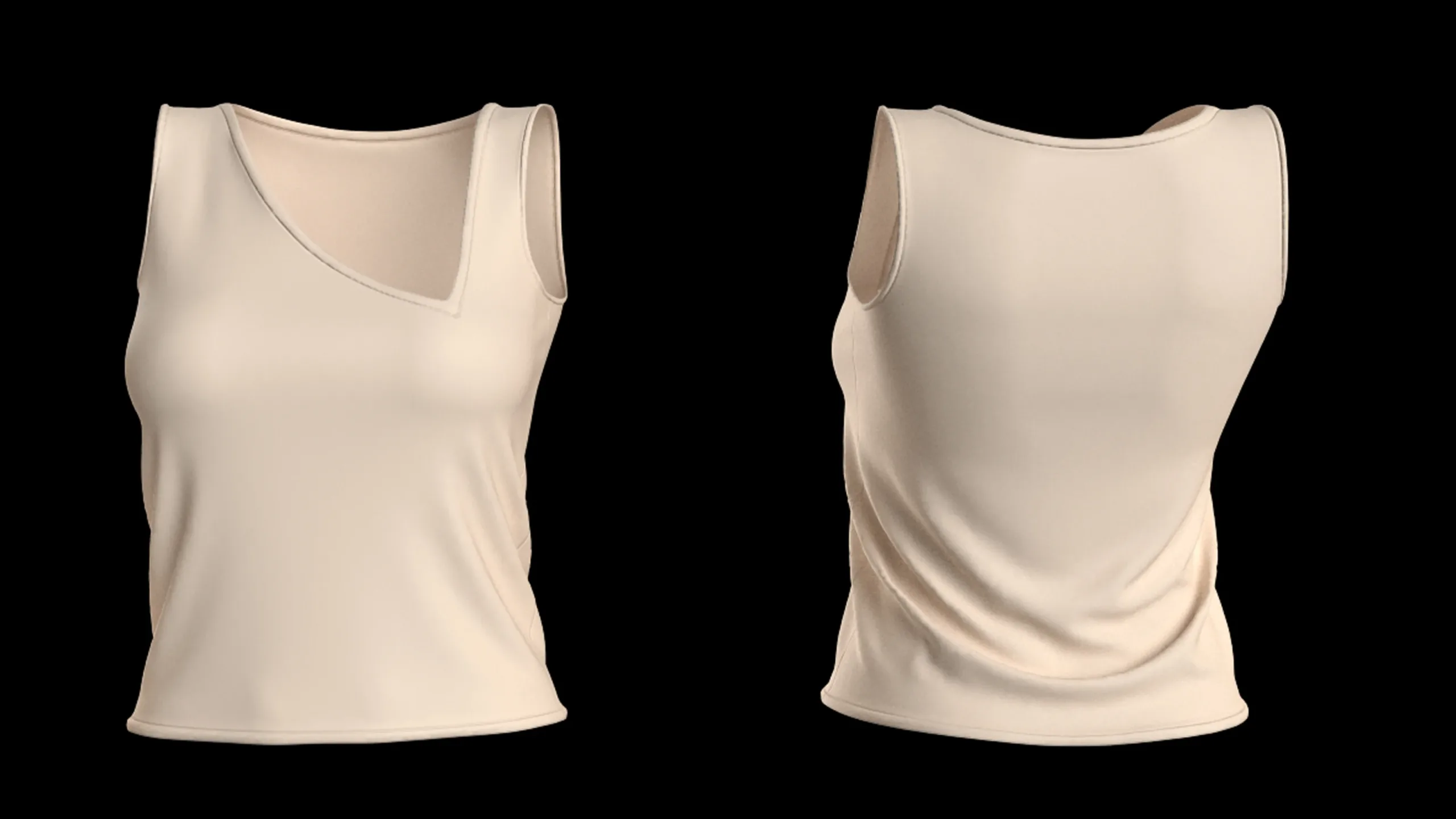 Women's Tops with different necklines+ Zprj +Obj + Fbx