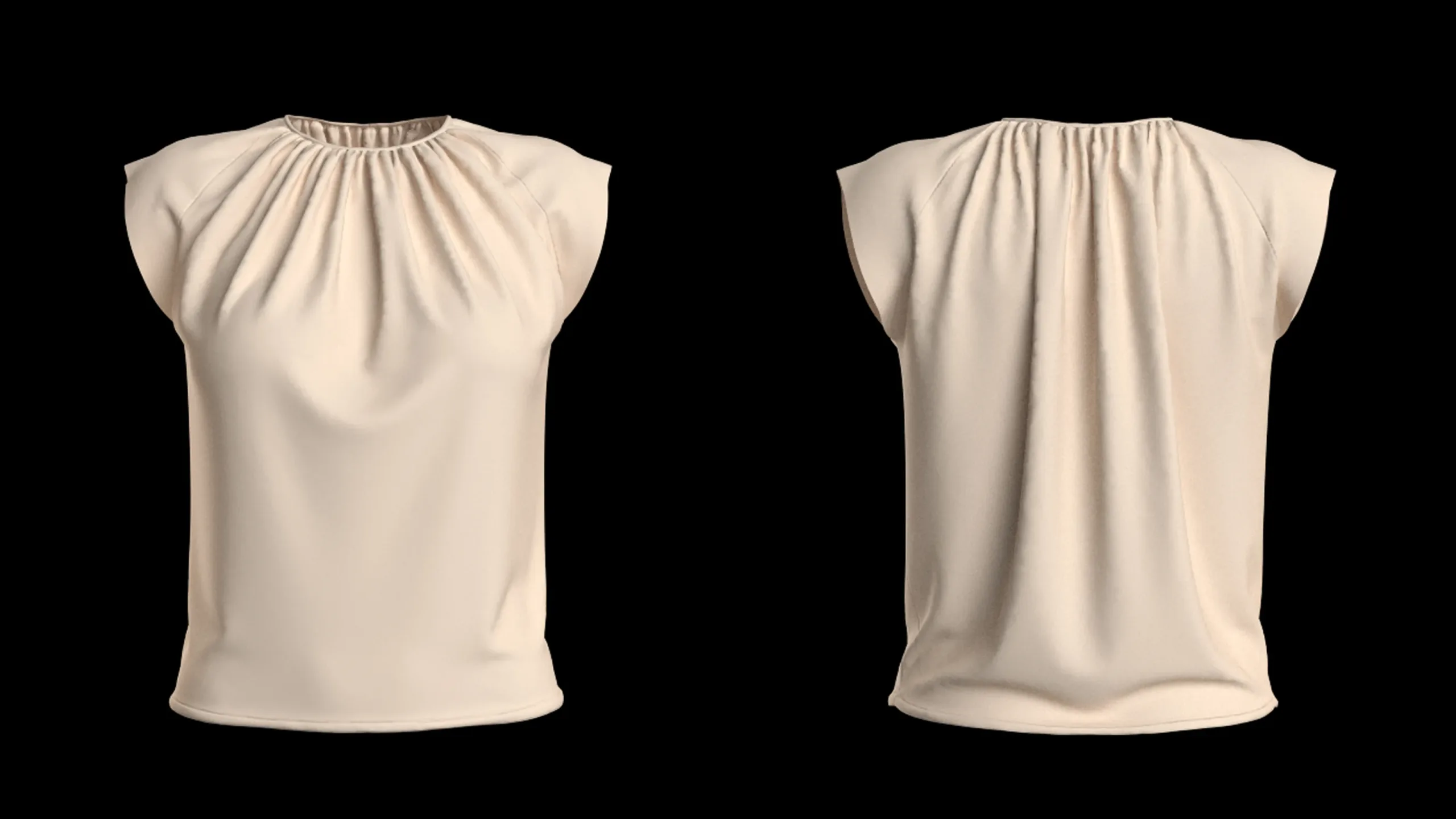 Women's Tops with different necklines+ Zprj +Obj + Fbx