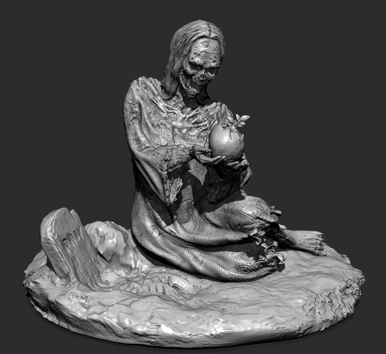 3D PRINTABLE ZOMBIE MOTHER - 3D PRINT MODEL 3D print model