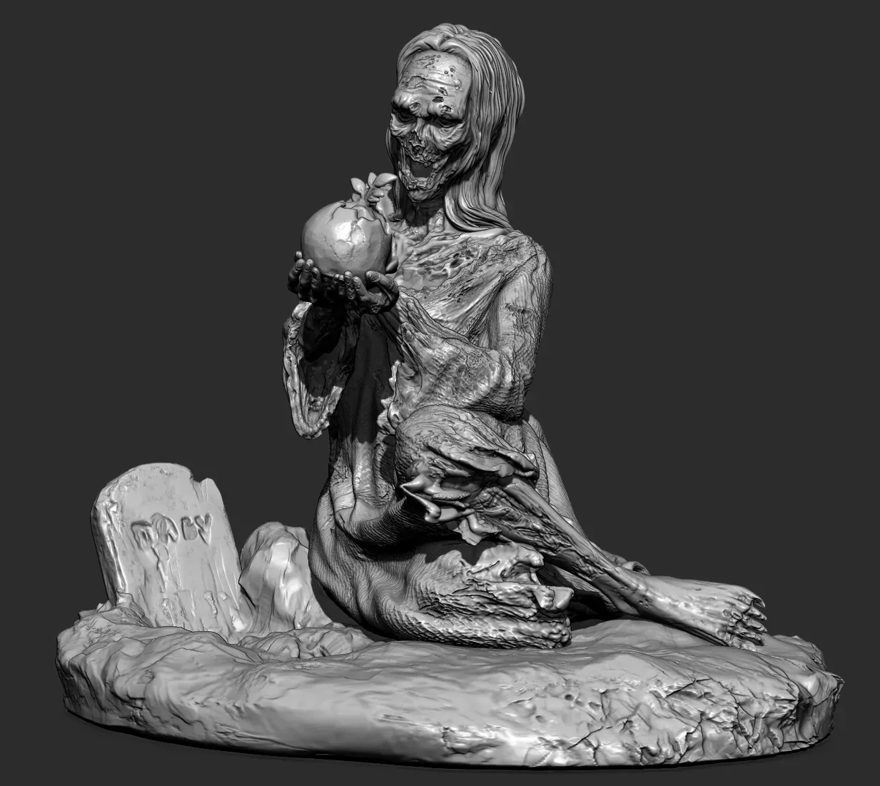 3D PRINTABLE ZOMBIE MOTHER - 3D PRINT MODEL 3D print model