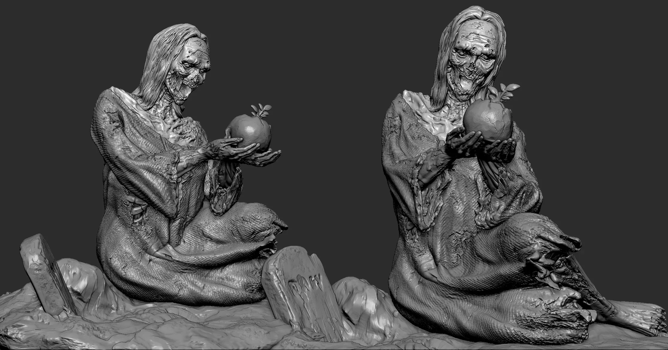 3D PRINTABLE ZOMBIE MOTHER - 3D PRINT MODEL 3D print model