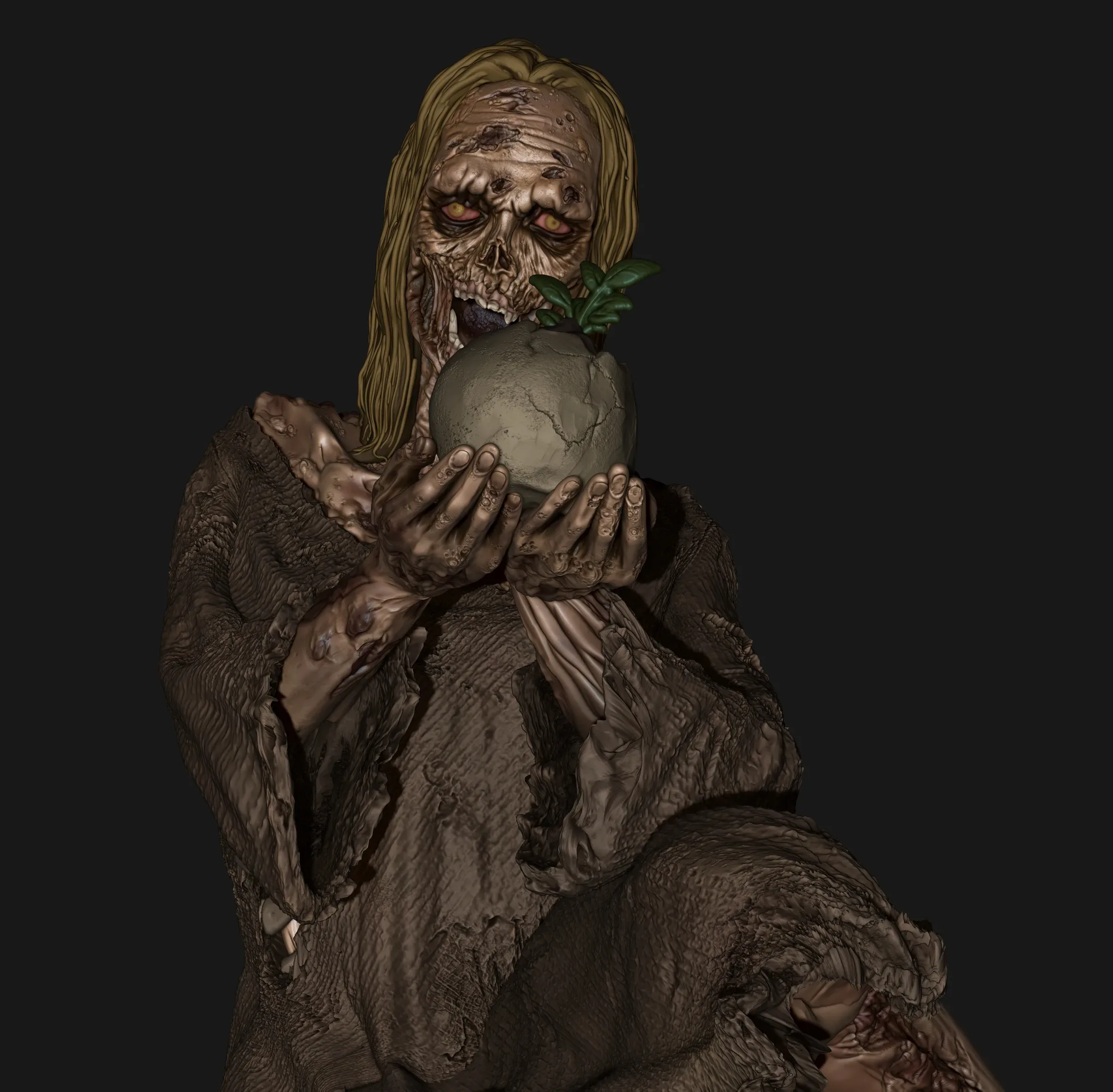 3D PRINTABLE ZOMBIE MOTHER - 3D PRINT MODEL 3D print model